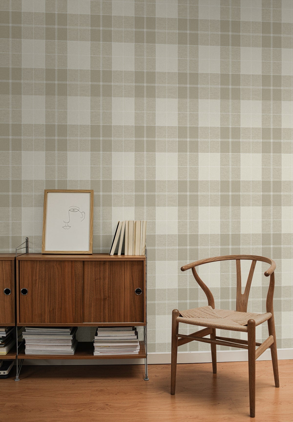 Altarinda Plaid Premium Peel and Stick Removable Wallpaper