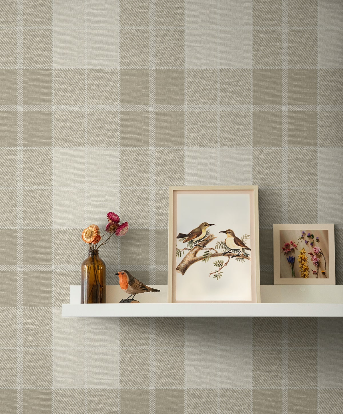 Altarinda Plaid Premium Peel and Stick Removable Wallpaper