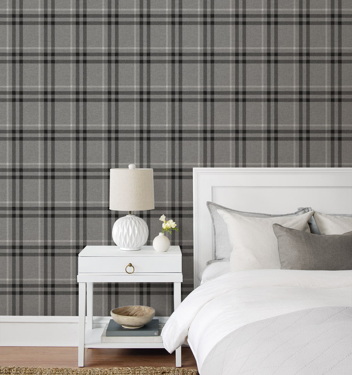 Calverlay Plaid Premium Peel and Stick Removable Wallpaper