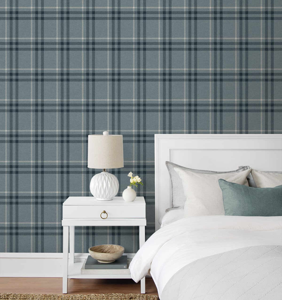 Calverlay Plaid Premium Peel and Stick Removable Wallpaper