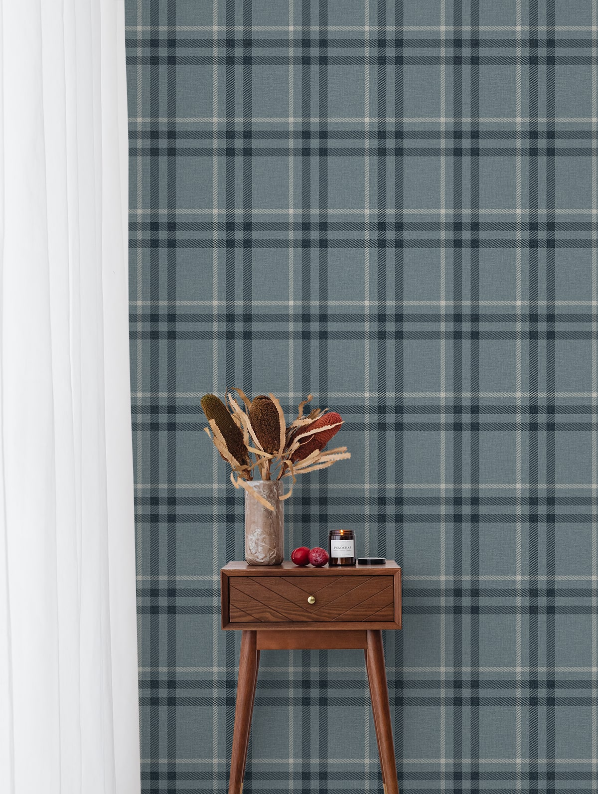 Calverlay Plaid Premium Peel and Stick Removable Wallpaper