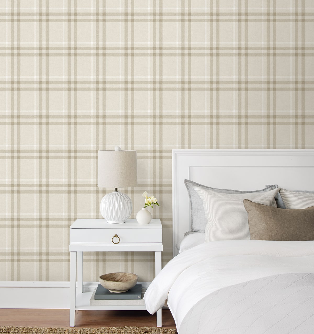 Calverlay Plaid Premium Peel and Stick Removable Wallpaper