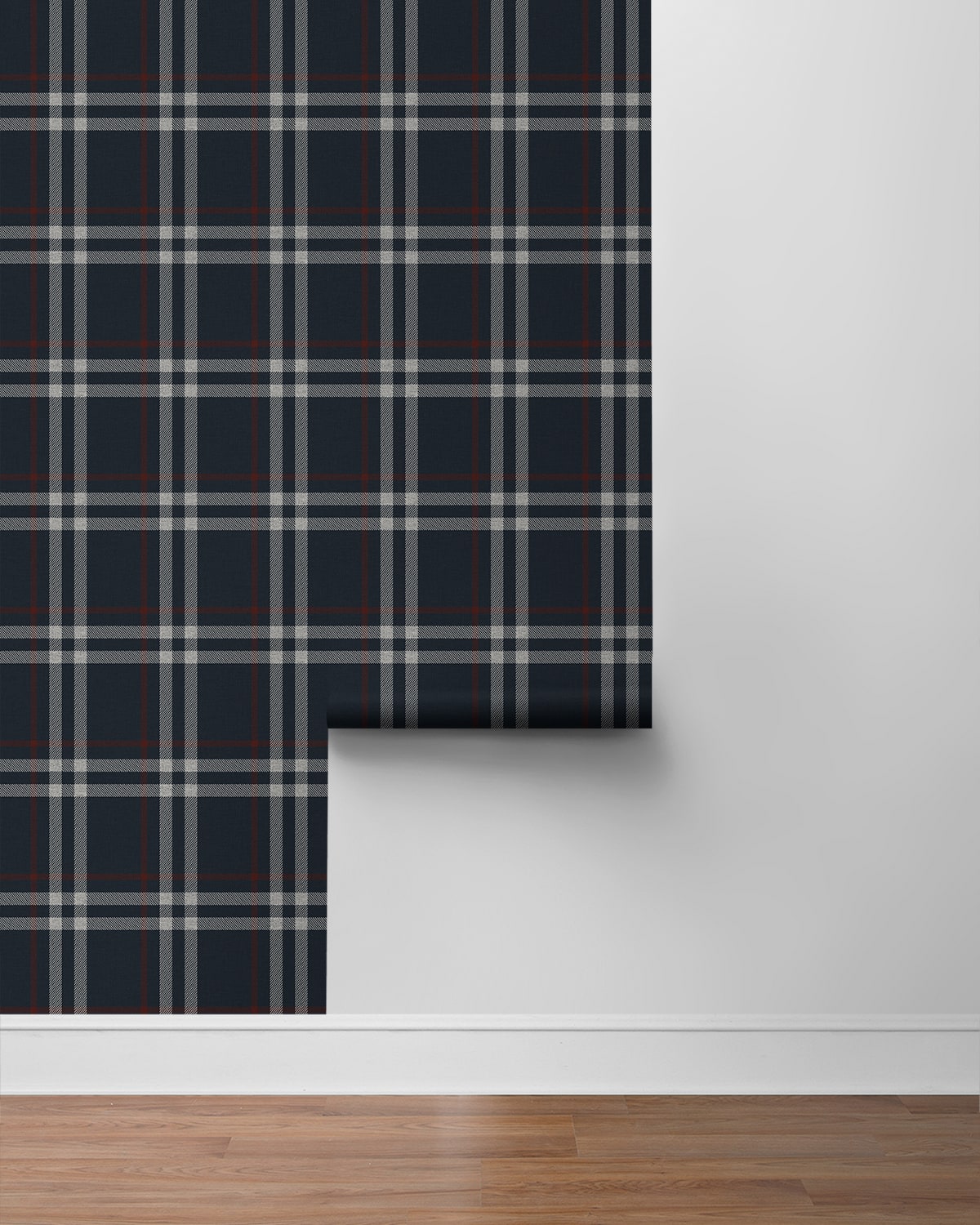 Calverlay Plaid Premium Peel and Stick Removable Wallpaper