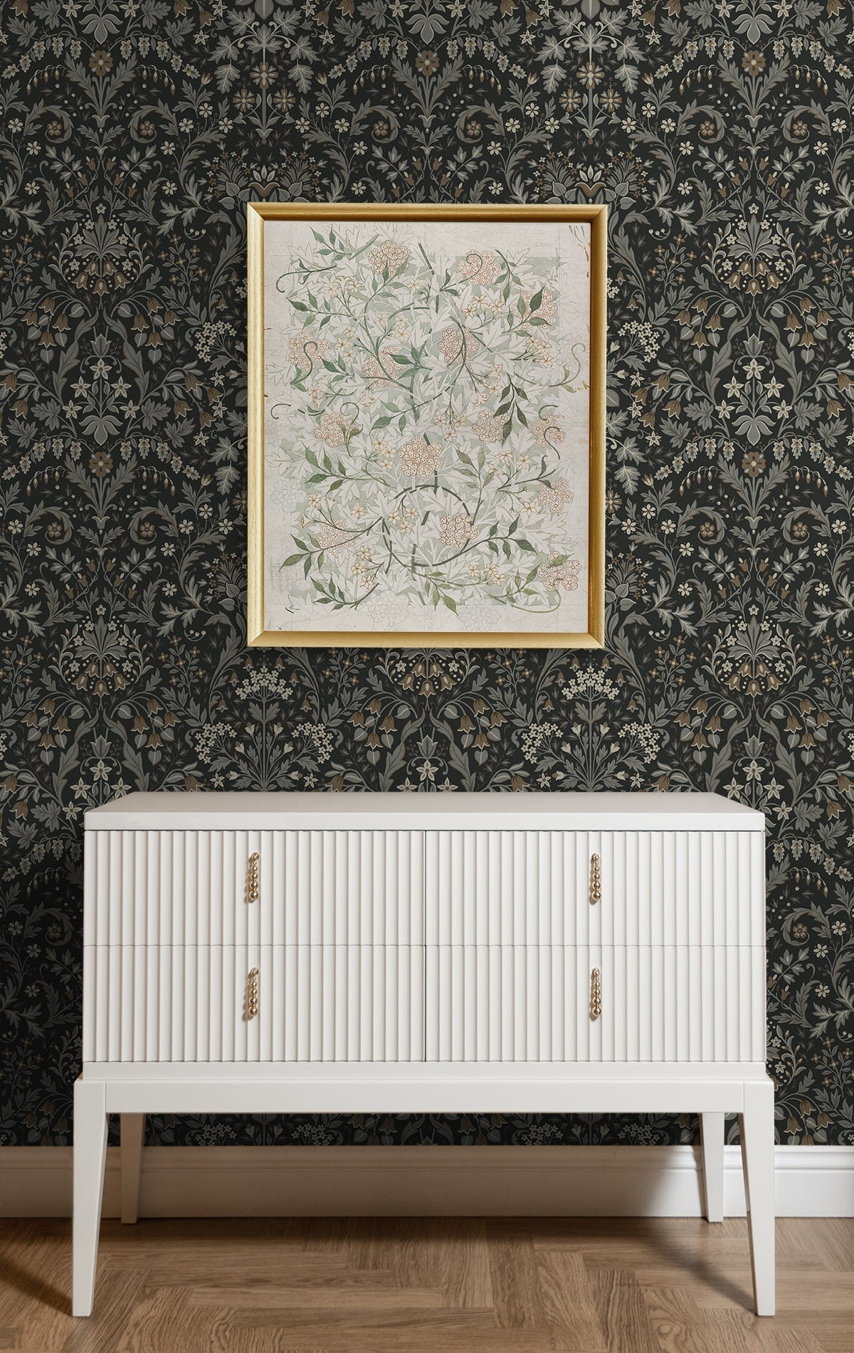 Filigree Floral Peel and Stick Removable Wallpaper