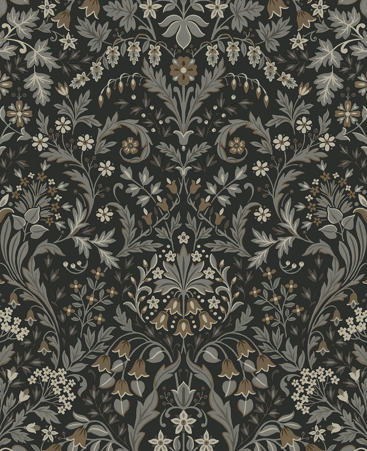 Filigree Floral Peel and Stick Removable Wallpaper