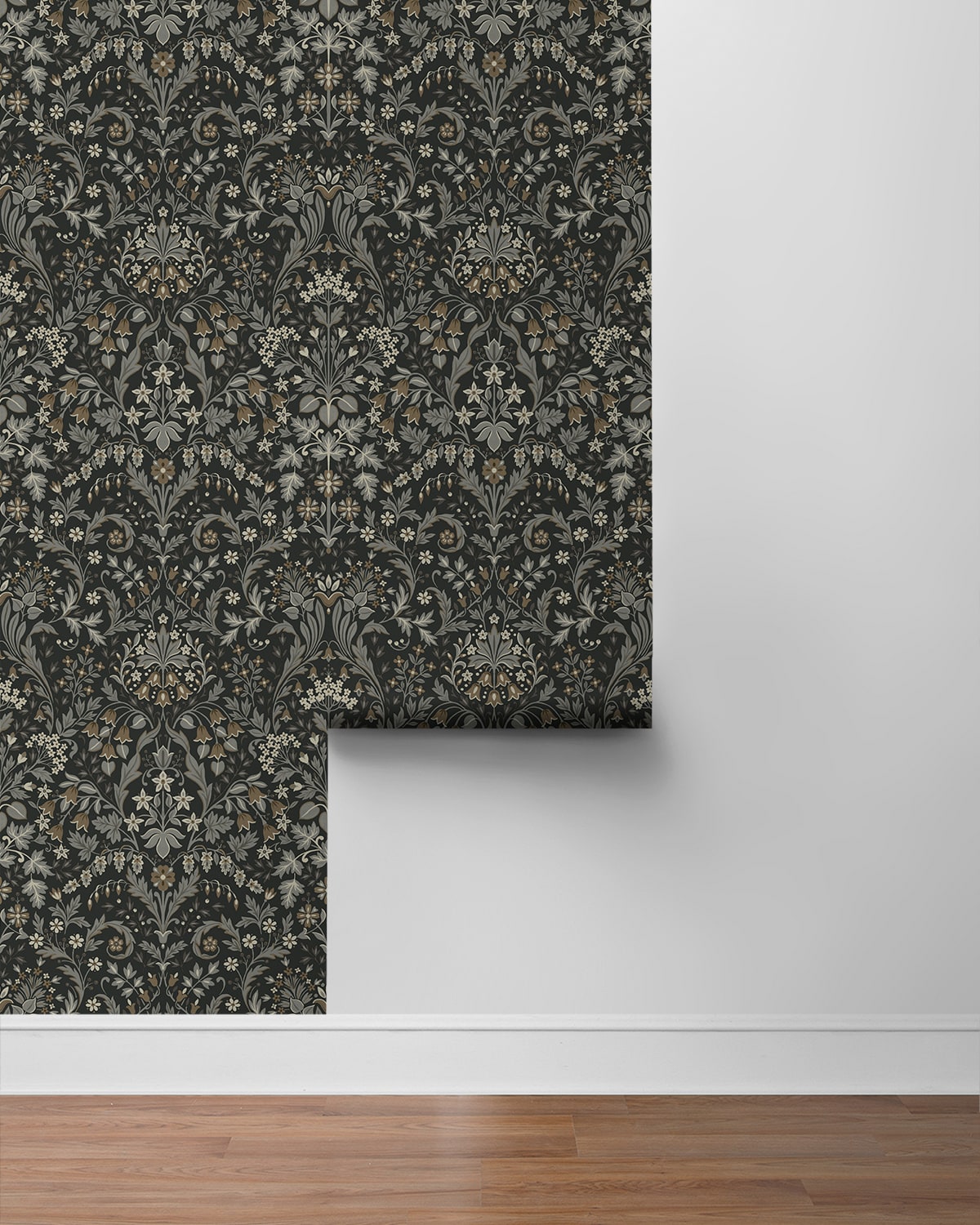 Filigree Floral Peel and Stick Removable Wallpaper