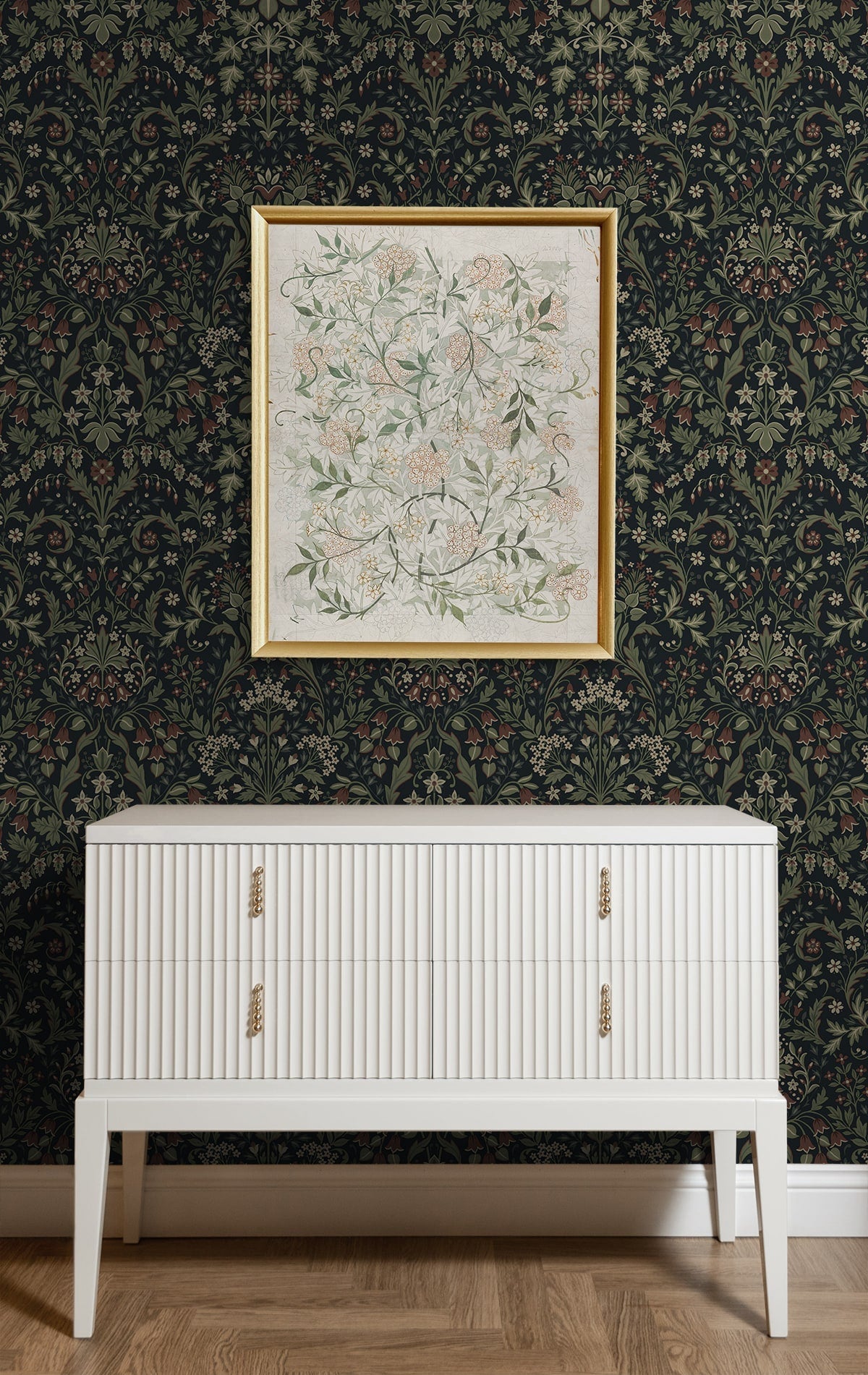 Filigree Floral Peel and Stick Removable Wallpaper
