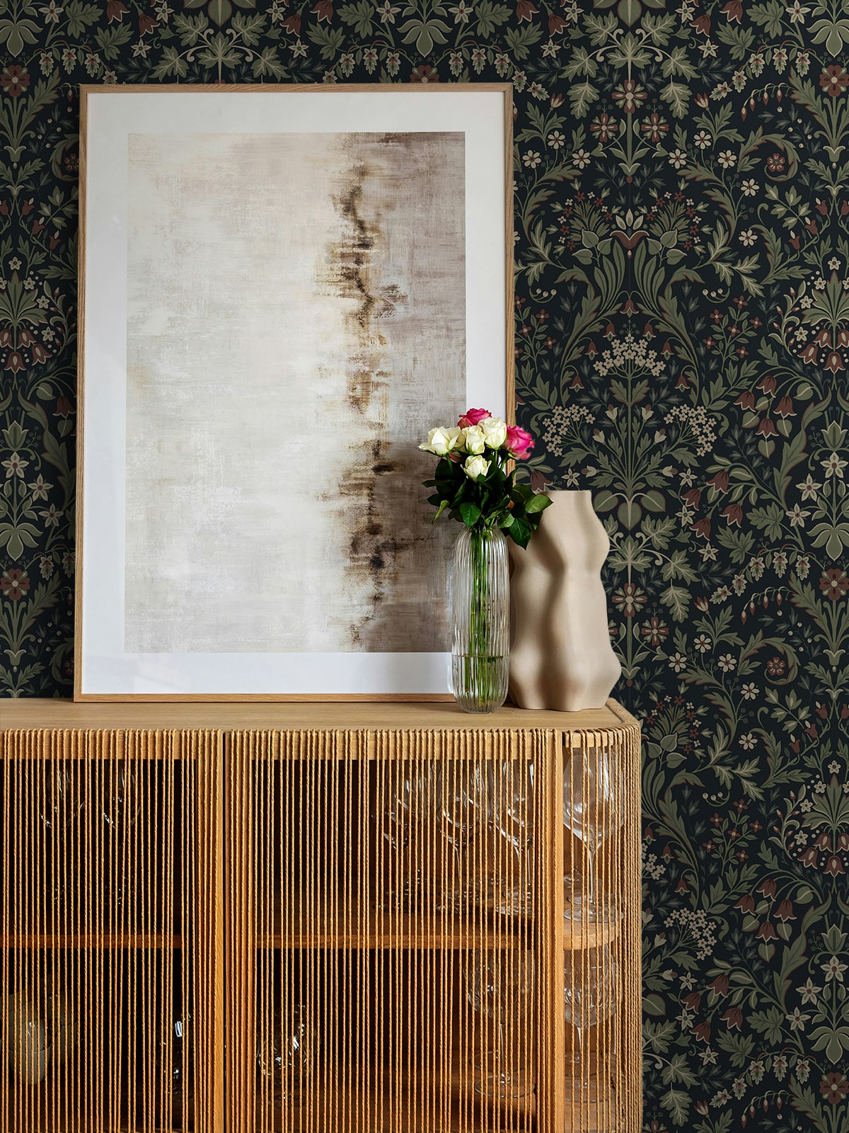 Filigree Floral Peel and Stick Removable Wallpaper
