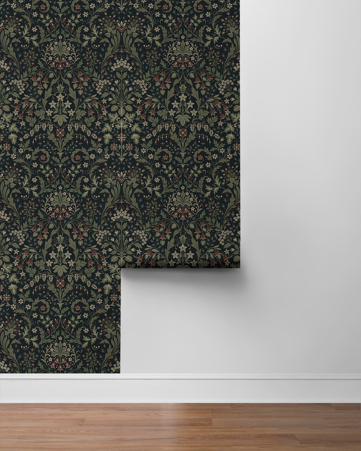 Filigree Floral Peel and Stick Removable Wallpaper