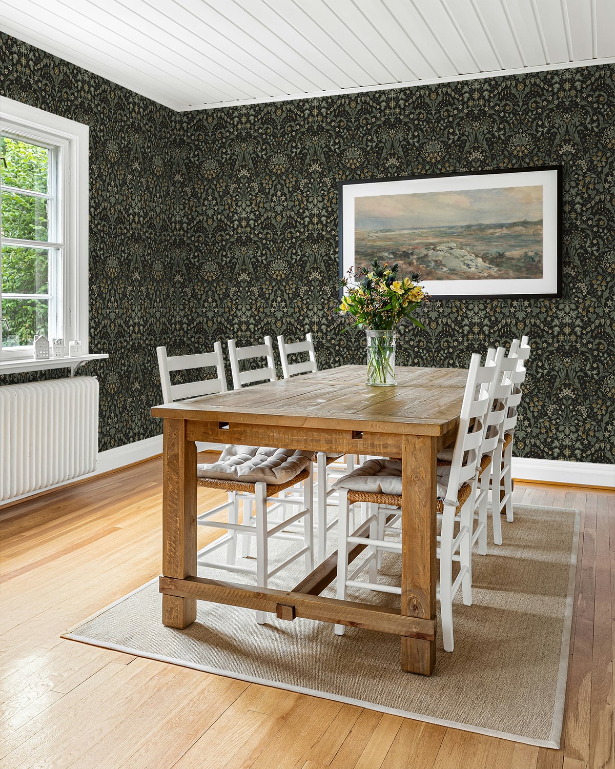 Filigree Floral Peel and Stick Removable Wallpaper