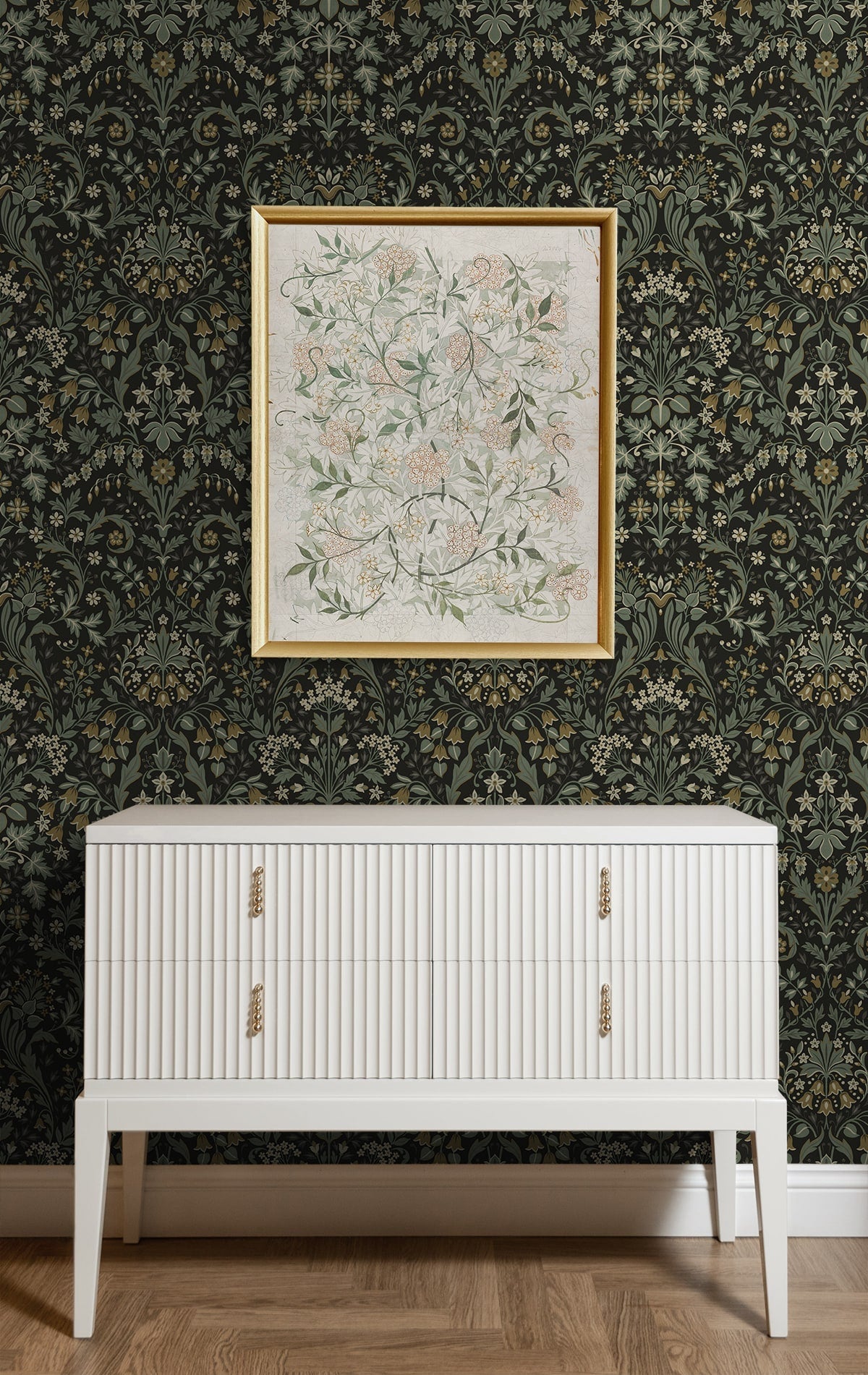 Filigree Floral Peel and Stick Removable Wallpaper