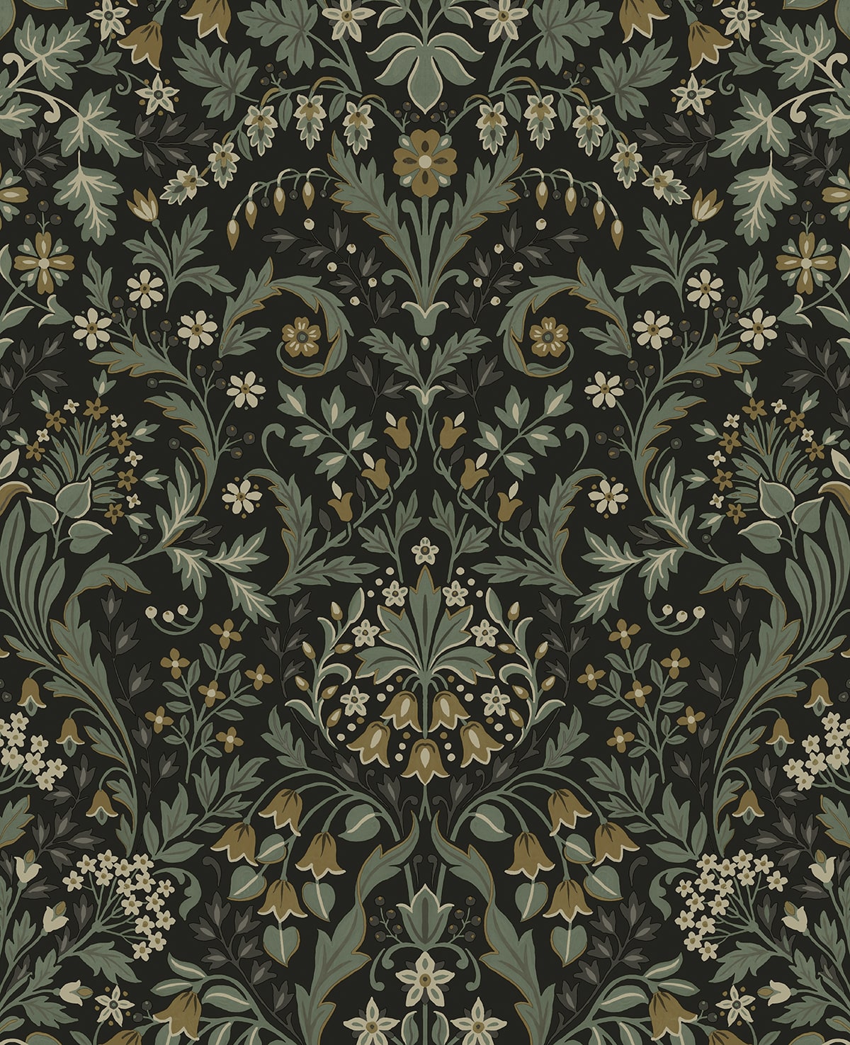 Filigree Floral Peel and Stick Removable Wallpaper