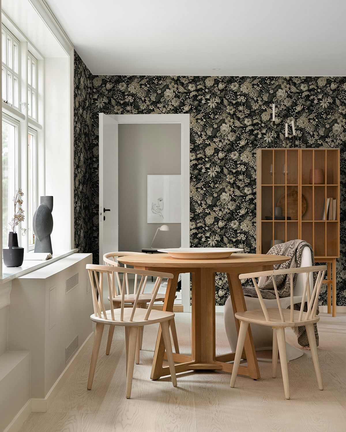 Vintage Bird Garden Peel and Stick Removable Wallpaper