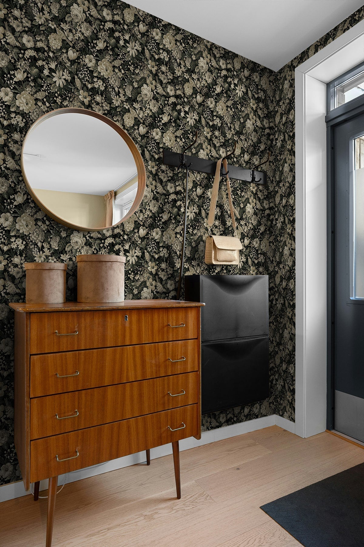 Vintage Bird Garden Peel and Stick Removable Wallpaper