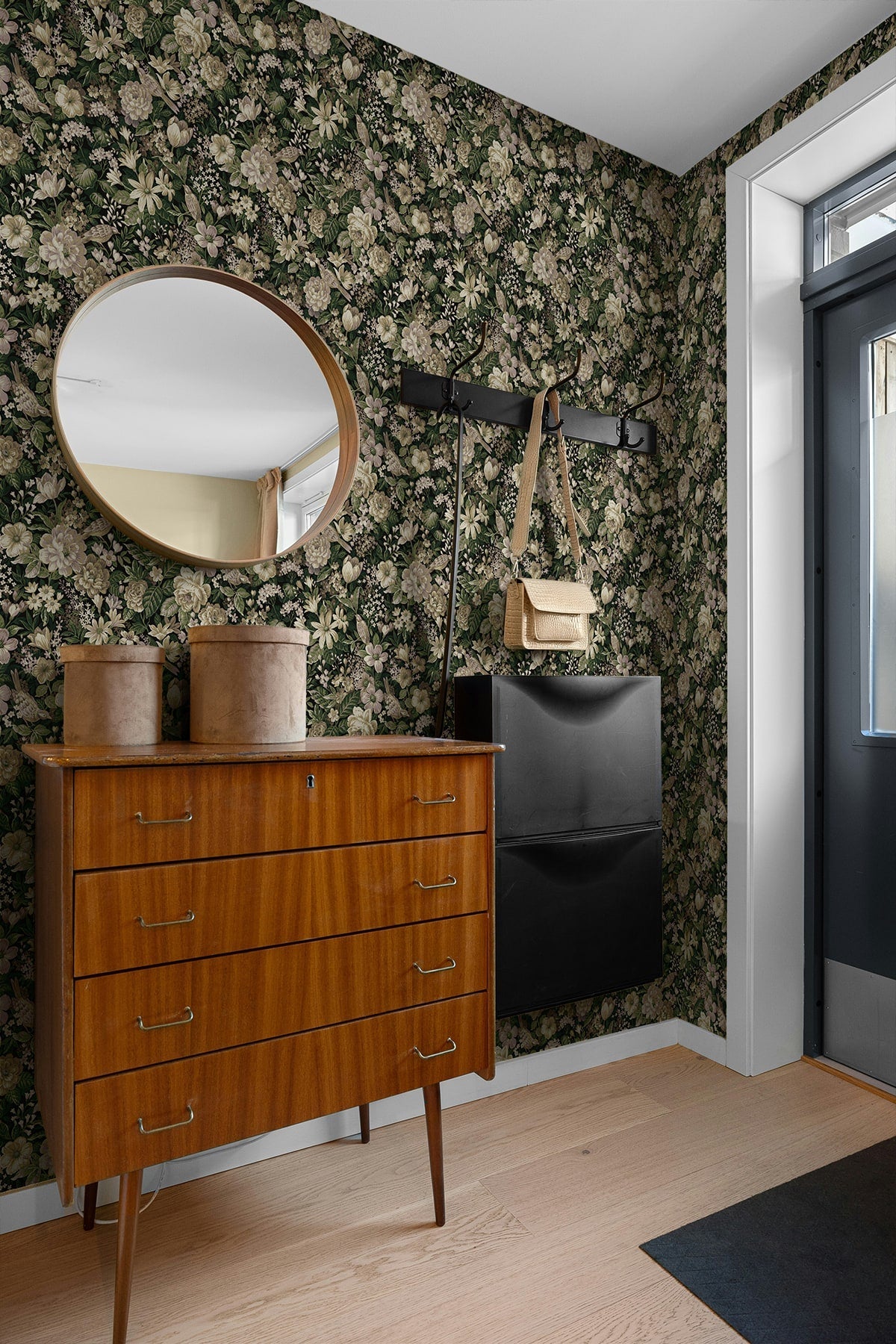 Vintage Bird Garden Peel and Stick Removable Wallpaper