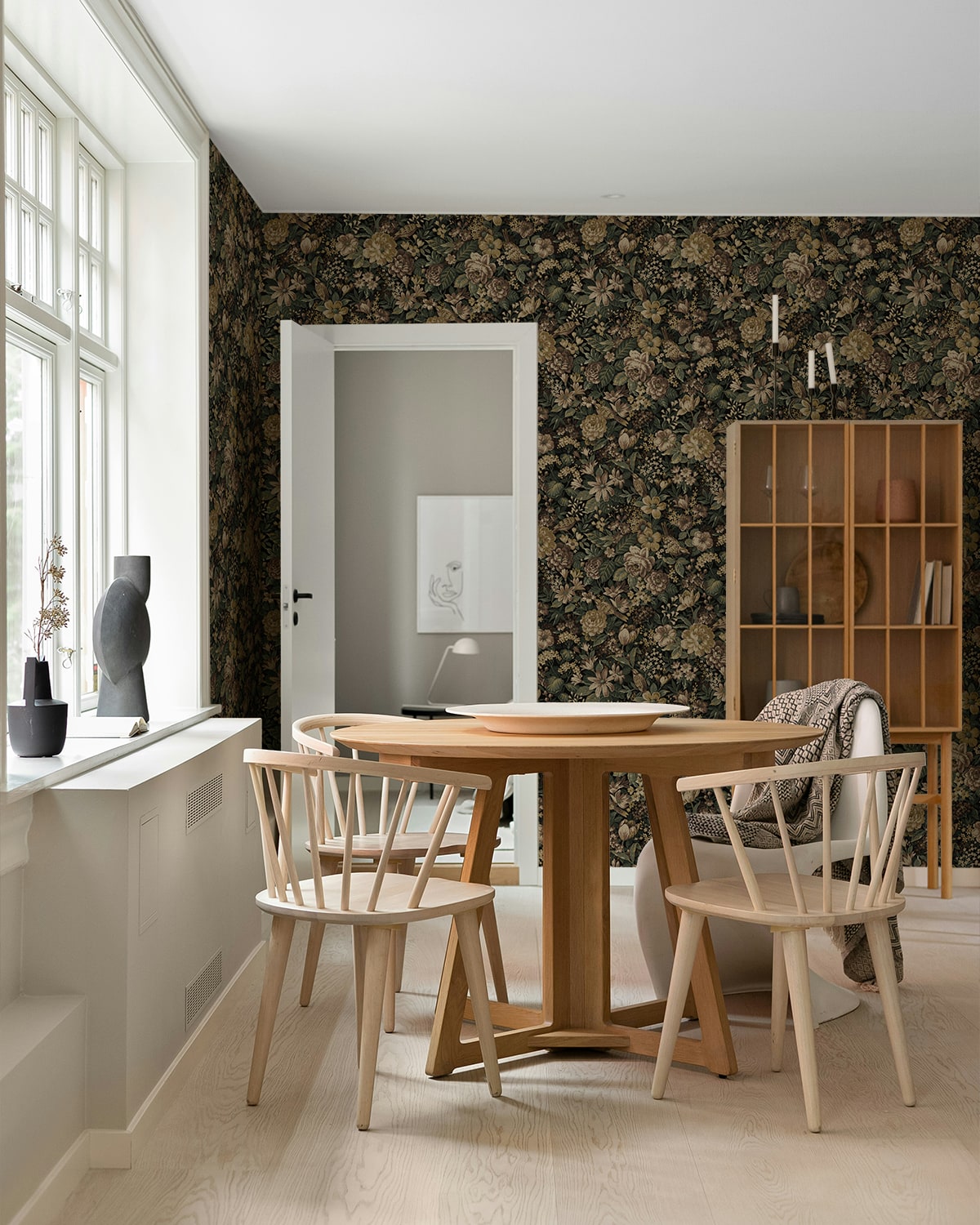 Vintage Bird Garden Peel and Stick Removable Wallpaper