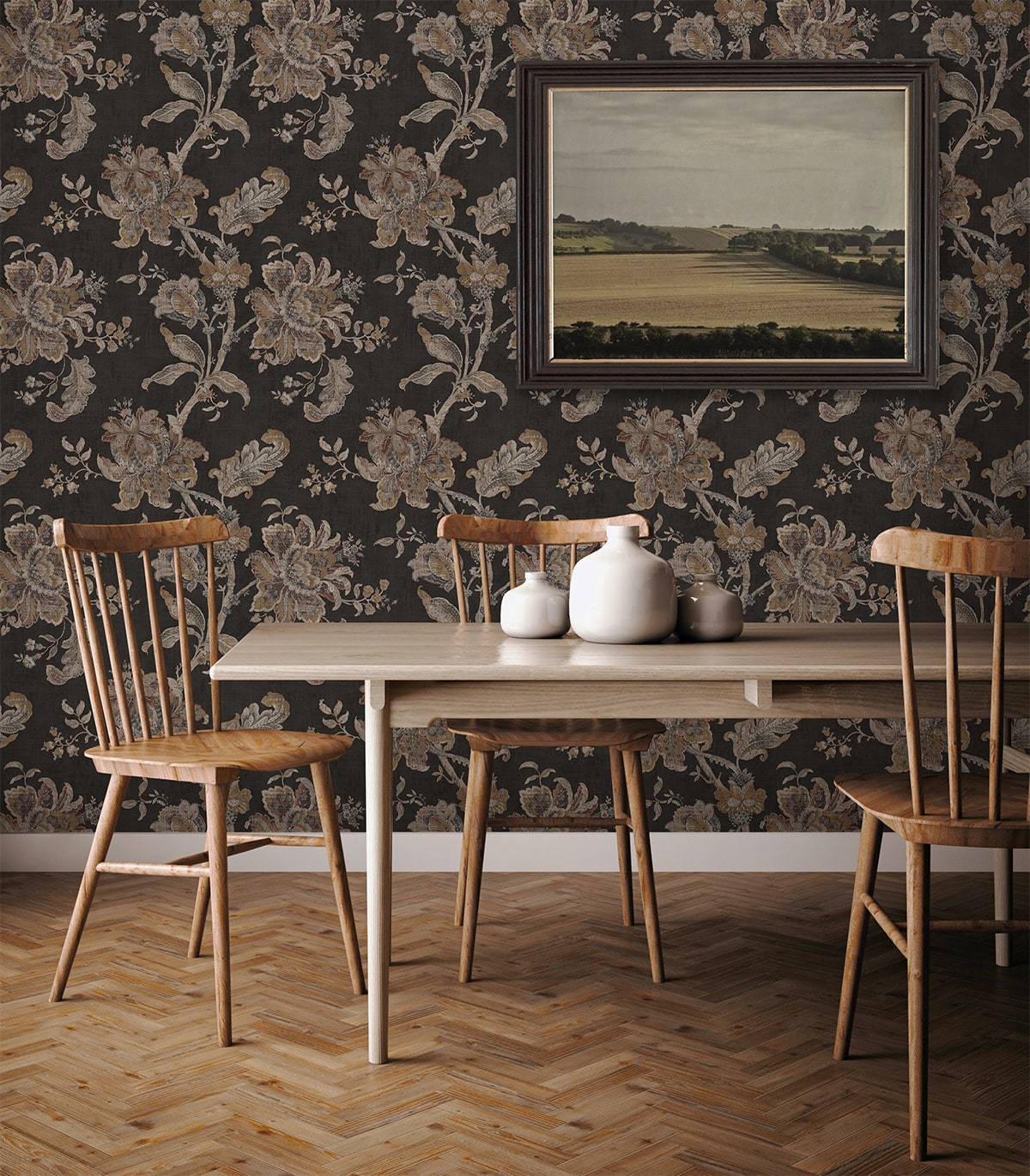 Anelda Jacobean Peel and Stick Removable Wallpaper