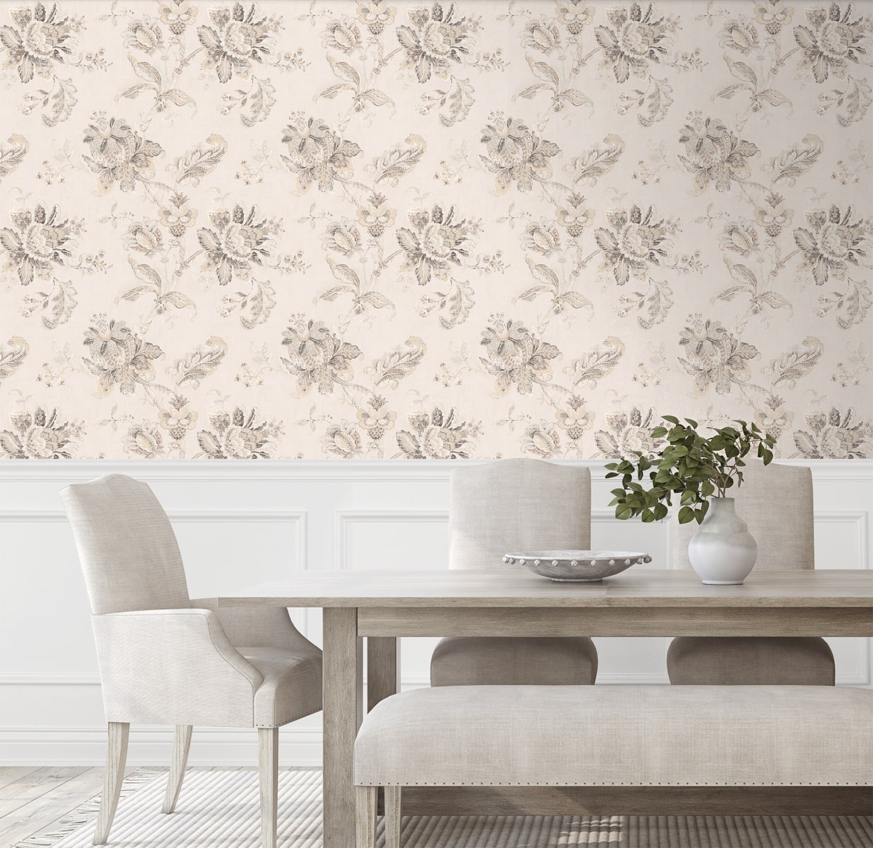 Anelda Jacobean Peel and Stick Removable Wallpaper
