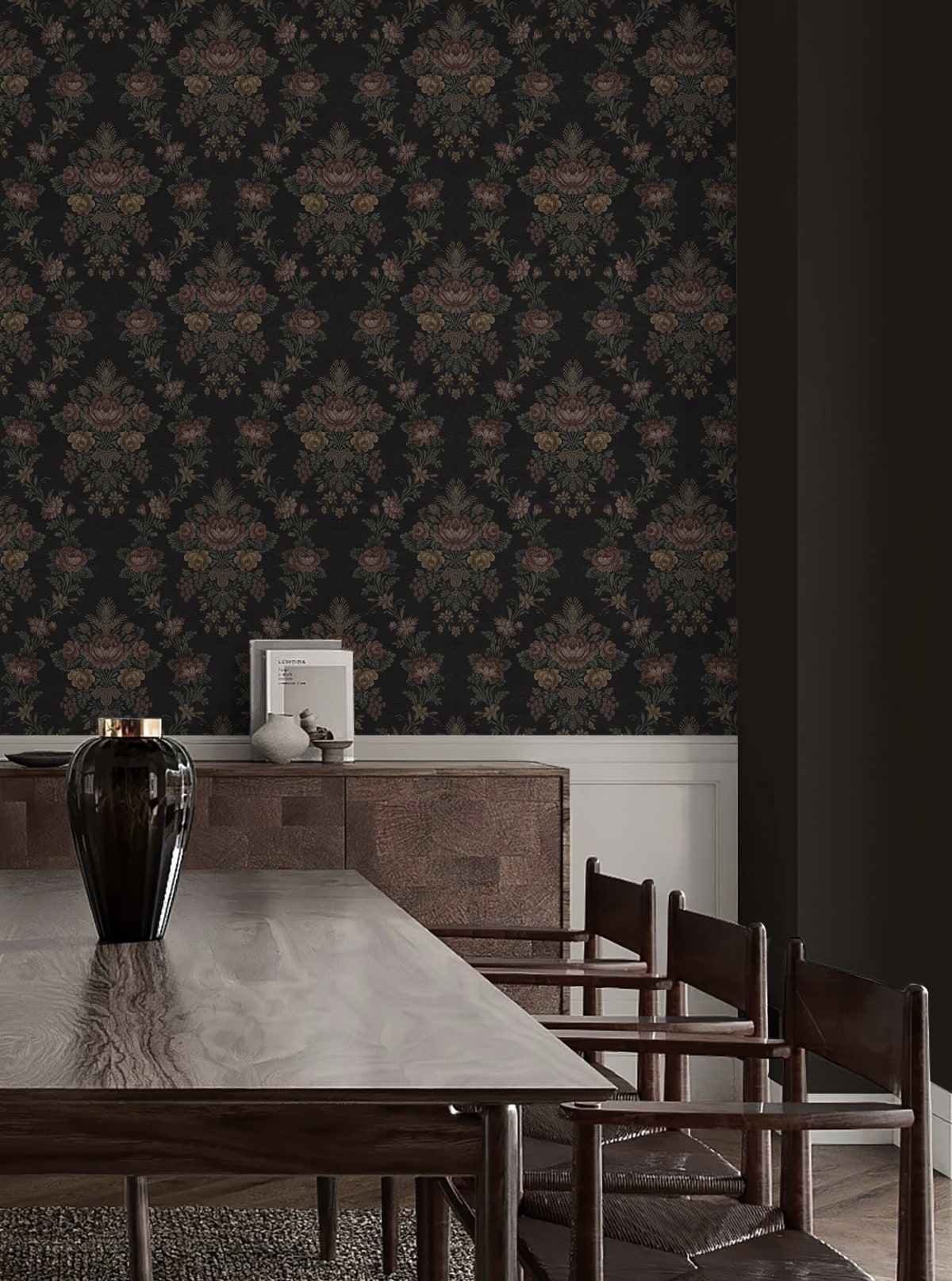 Hasset Tapestry Floral Vintage Peel and Stick Removable Wallpaper