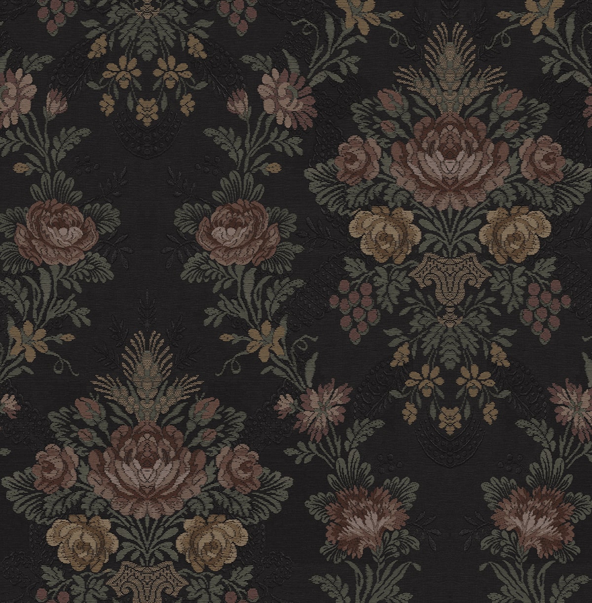 Hasset Tapestry Floral Vintage Peel and Stick Removable Wallpaper
