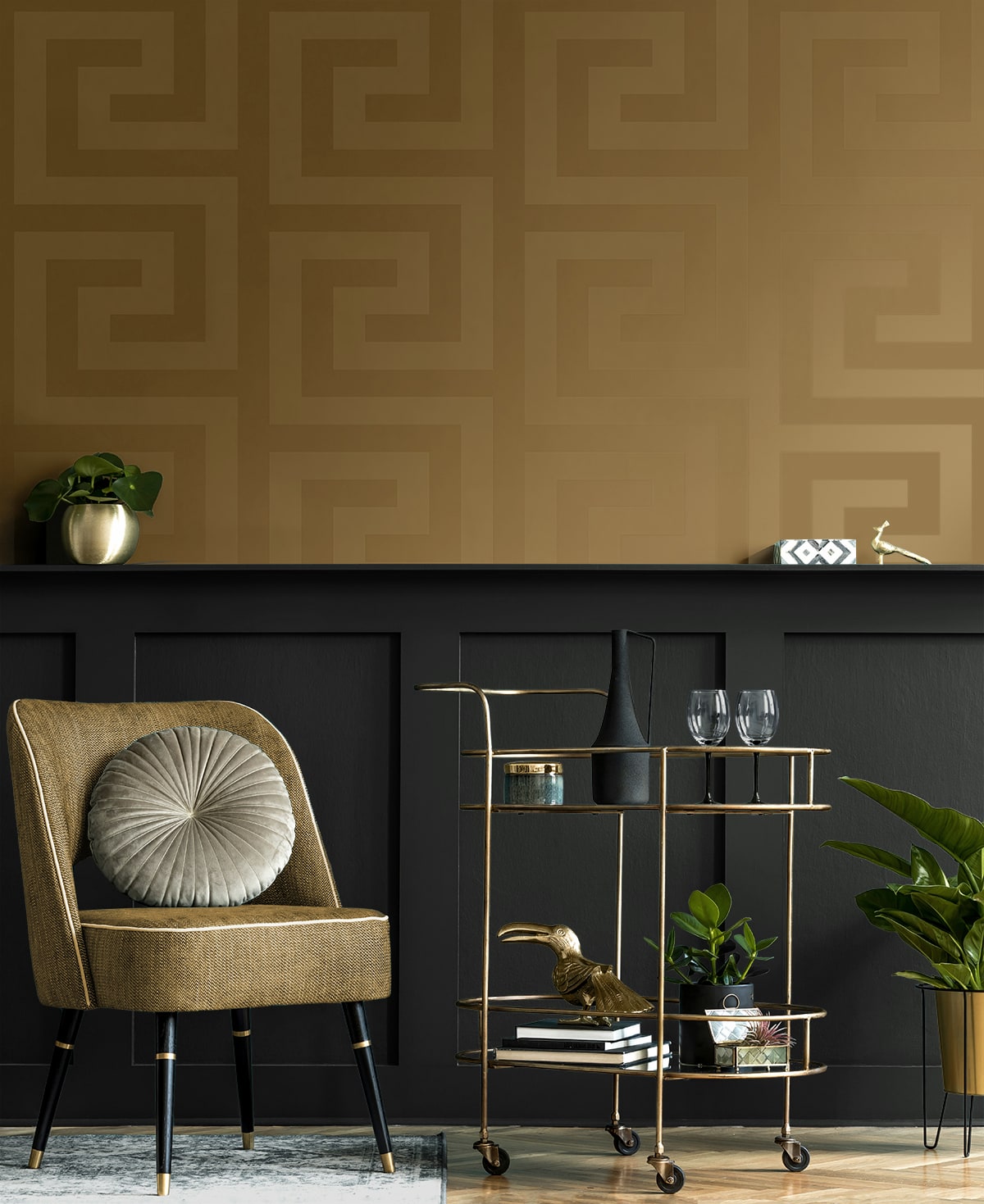 Geometric Maze Premium Peel and Stick Removable Wallpaper