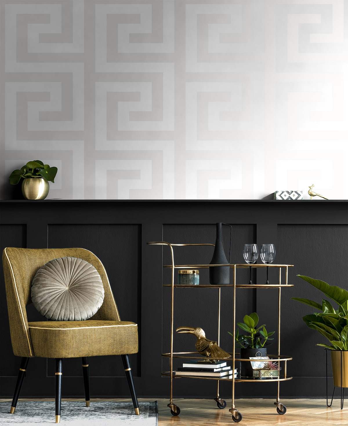 Geometric Maze Premium Peel and Stick Removable Wallpaper