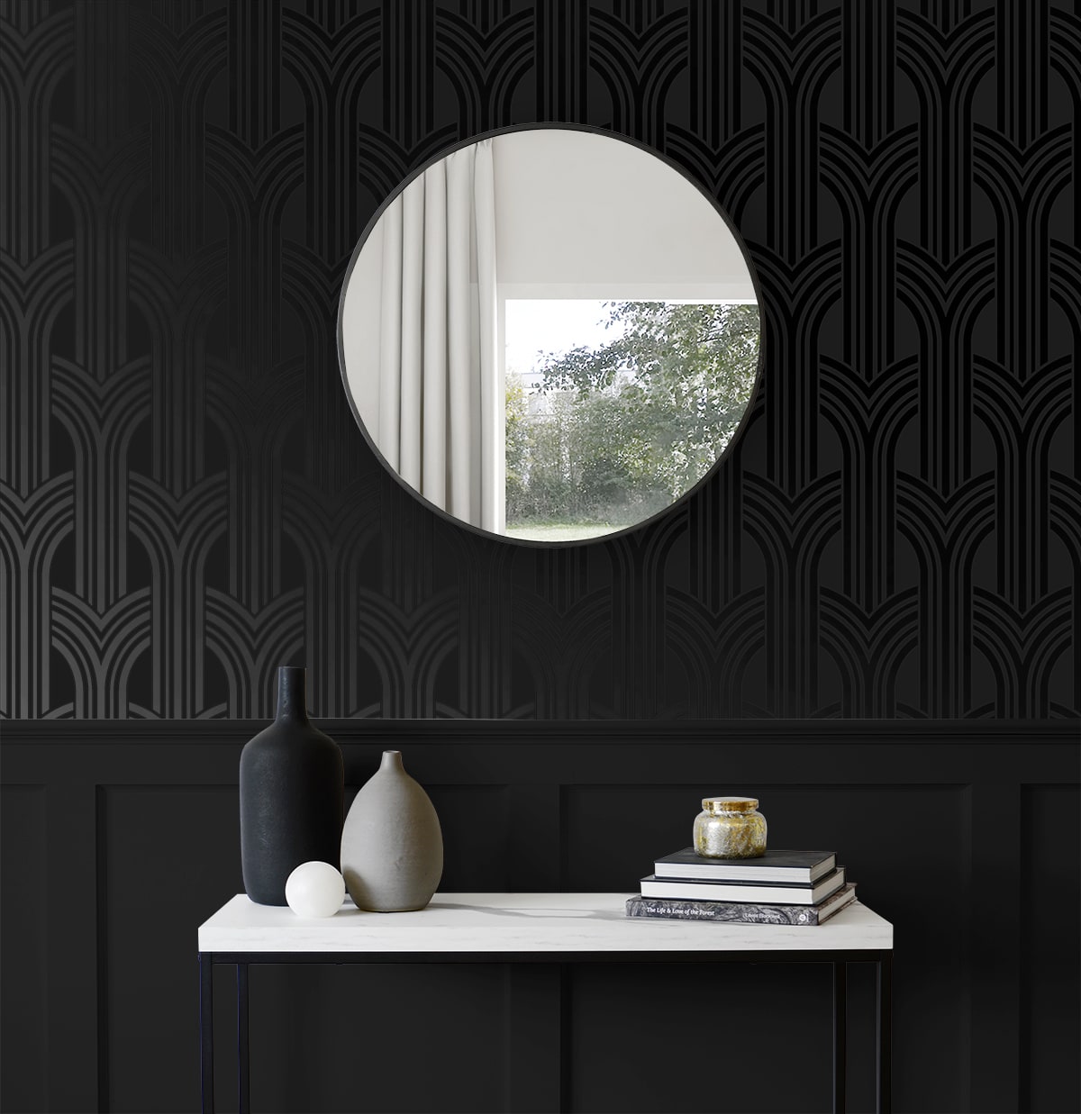 Geometric Arches Premium Peel and Stick Removable Wallpaper