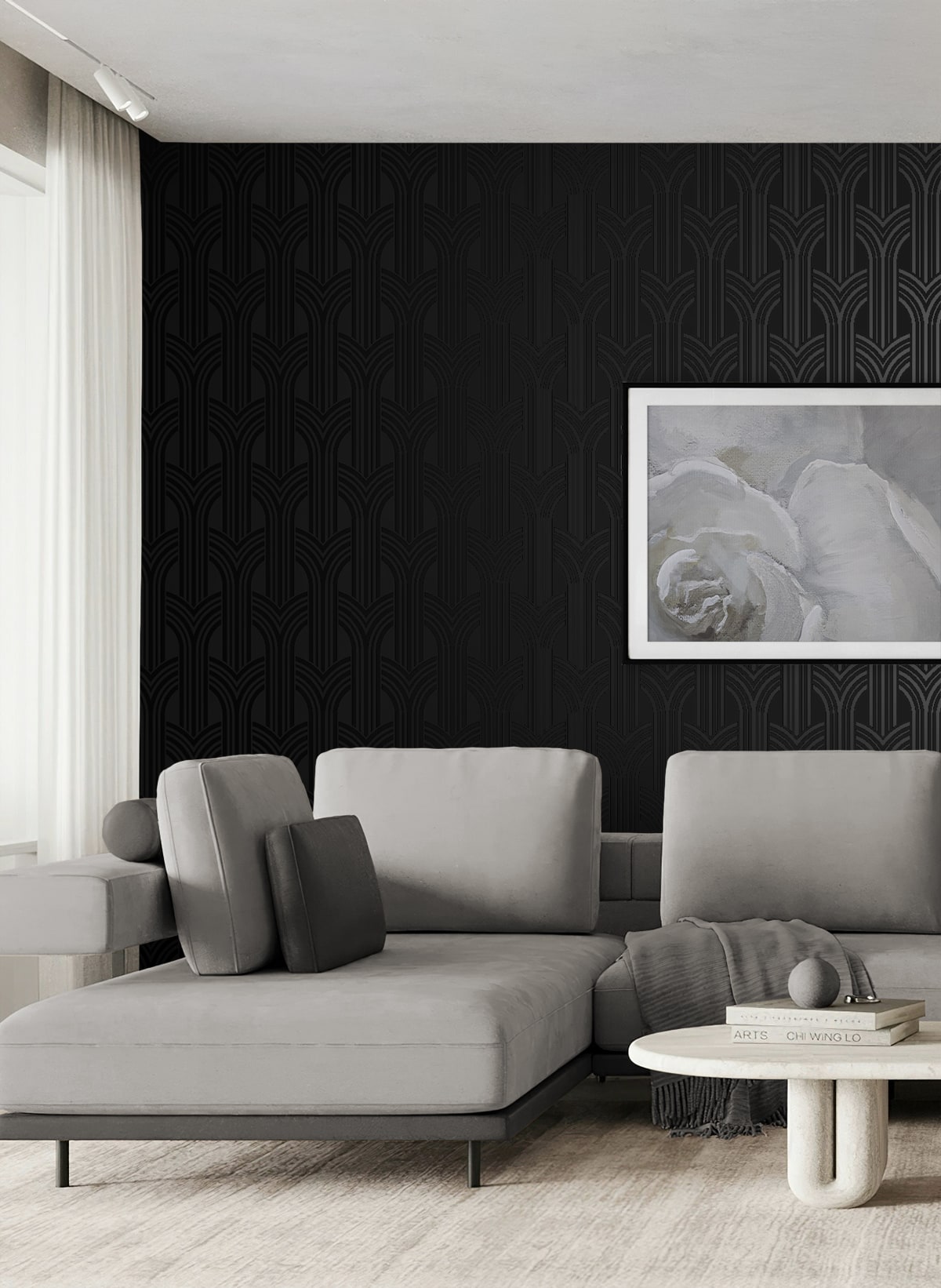 Geometric Arches Premium Peel and Stick Removable Wallpaper