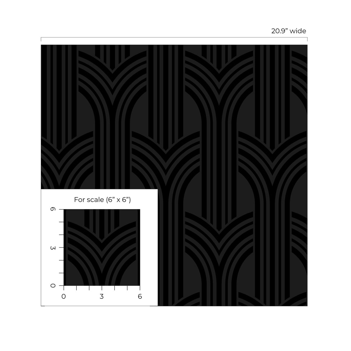 Geometric Arches Premium Peel and Stick Removable Wallpaper