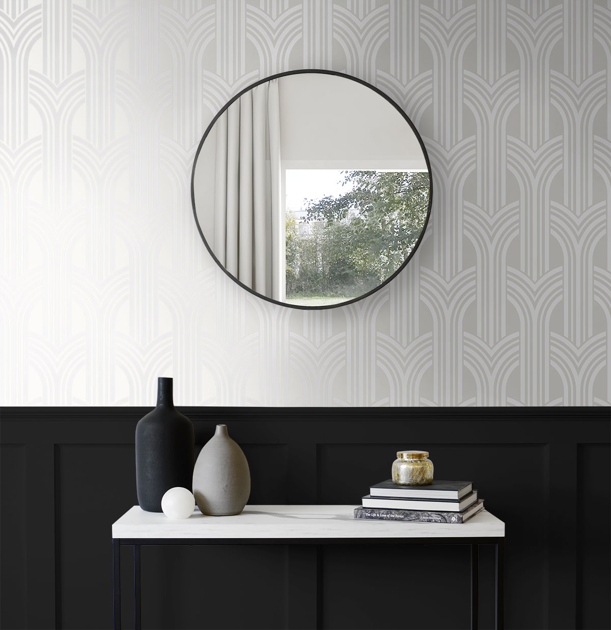 Geometric Arches Premium Peel and Stick Removable Wallpaper