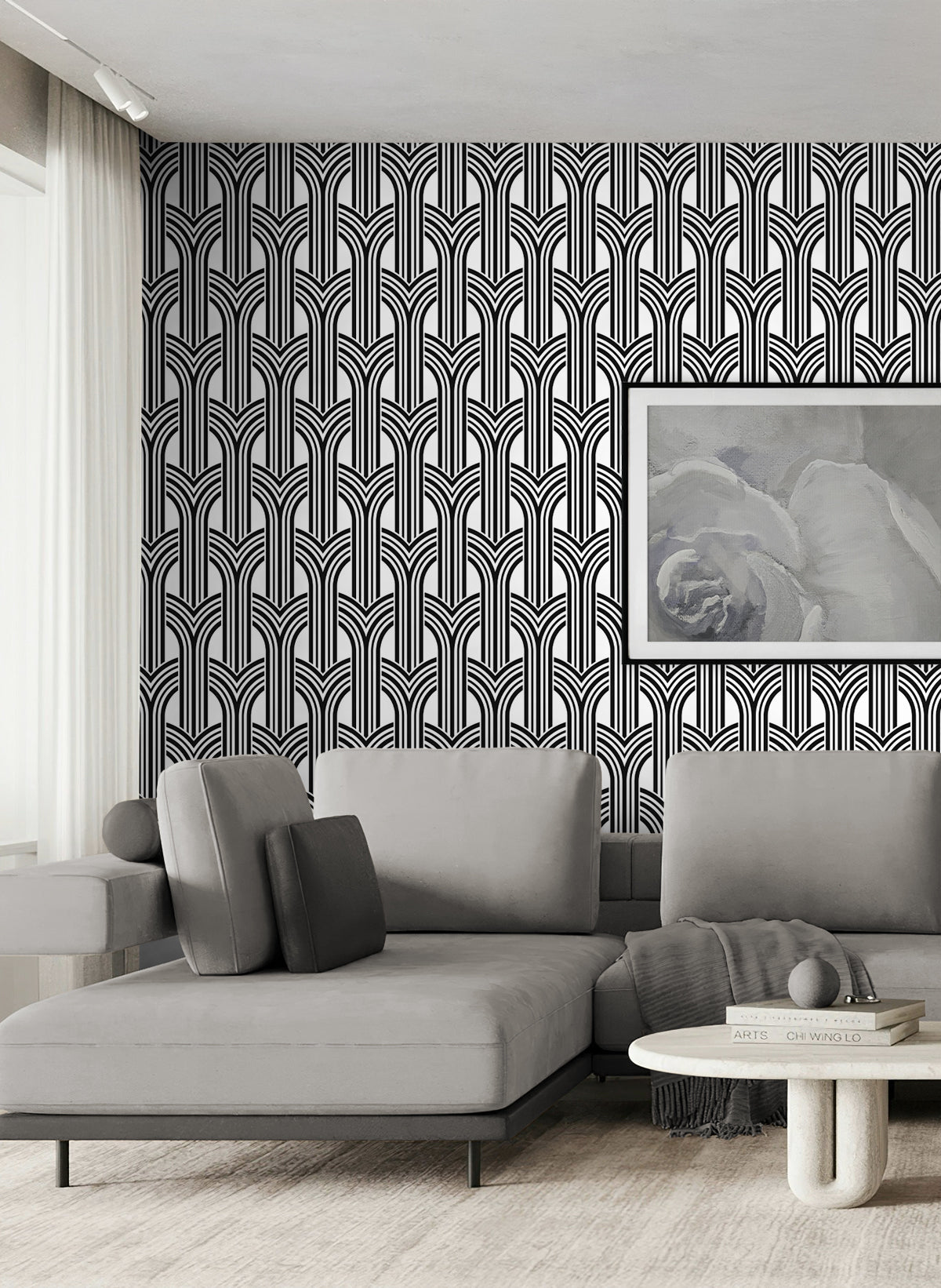 Geometric Arches Premium Peel and Stick Removable Wallpaper