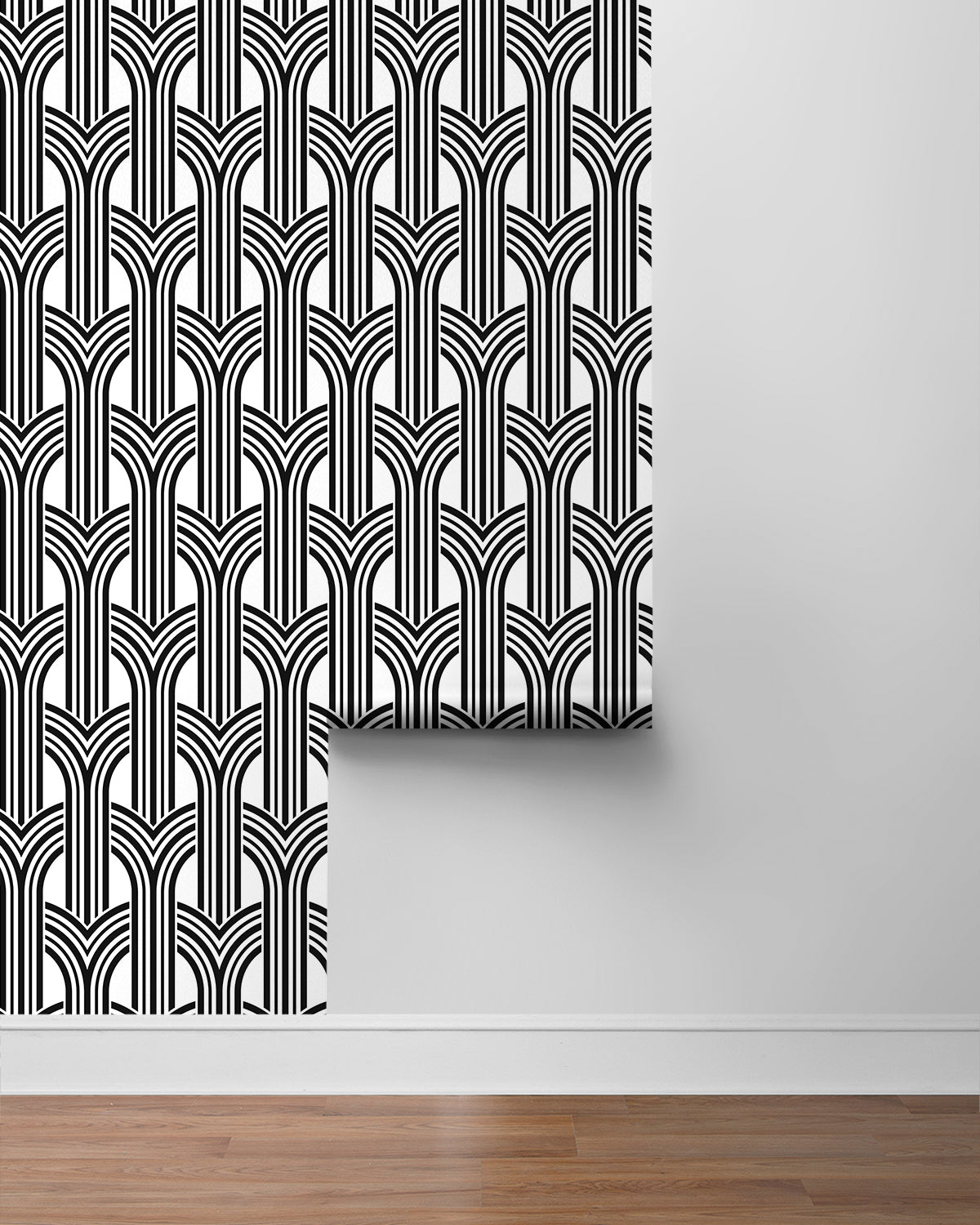 Geometric Arches Premium Peel and Stick Removable Wallpaper