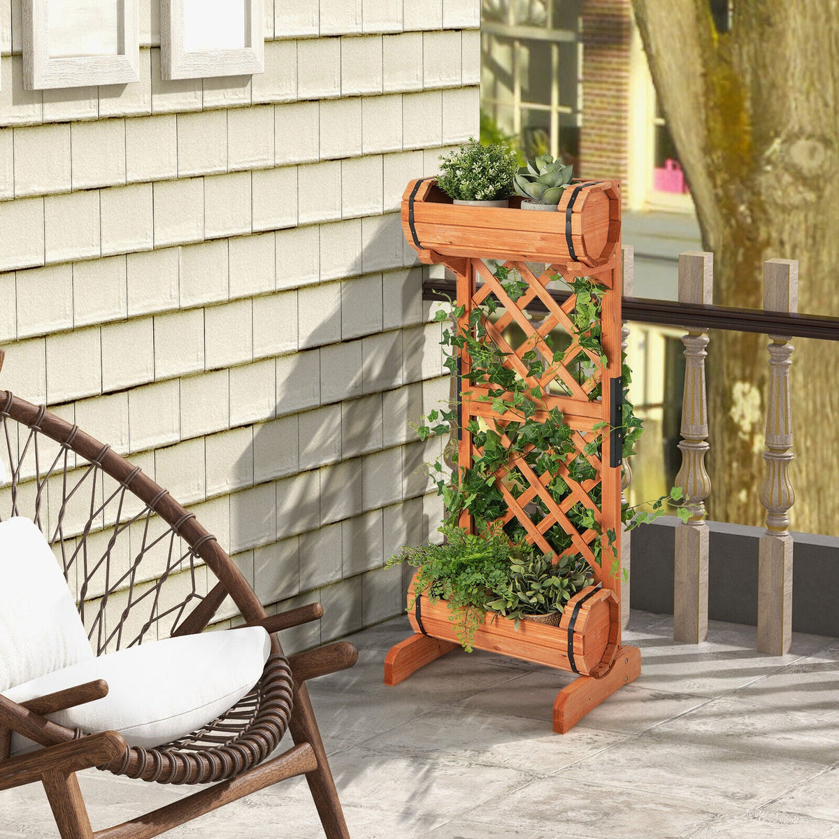 Metal Raised Garden Bed with Legs and Drainage Hole