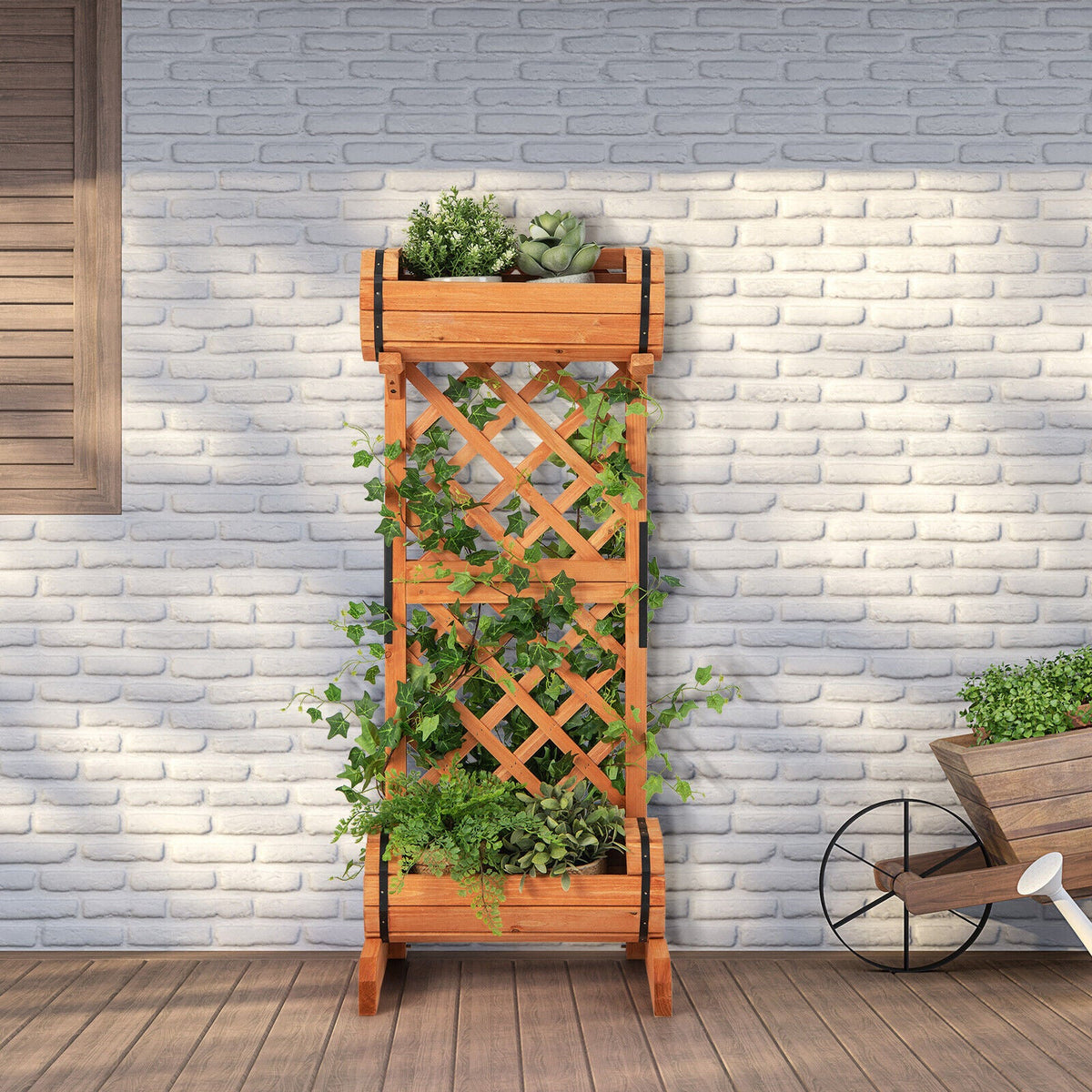 Metal Raised Garden Bed with Legs and Drainage Hole