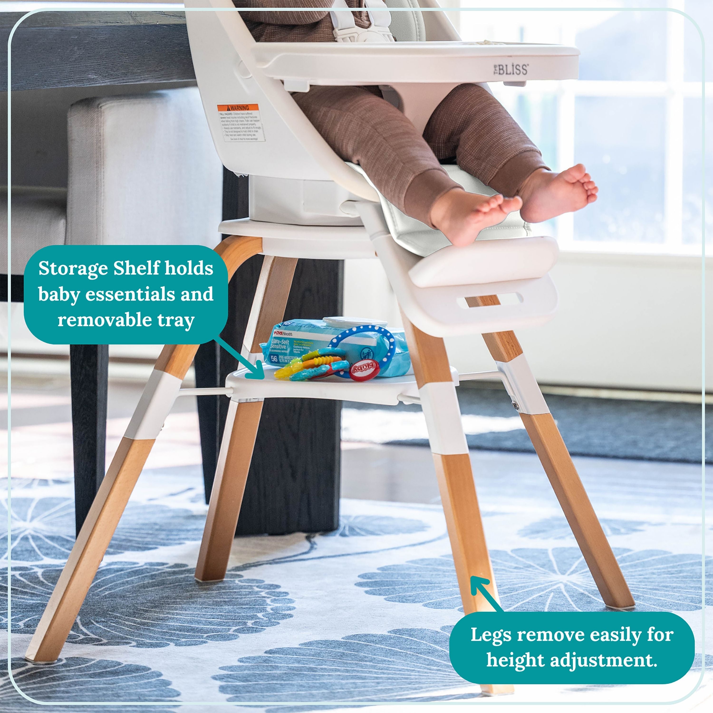 TruBliss® 2-in-1 Turn-A-Tot Highchair with 360° swivel