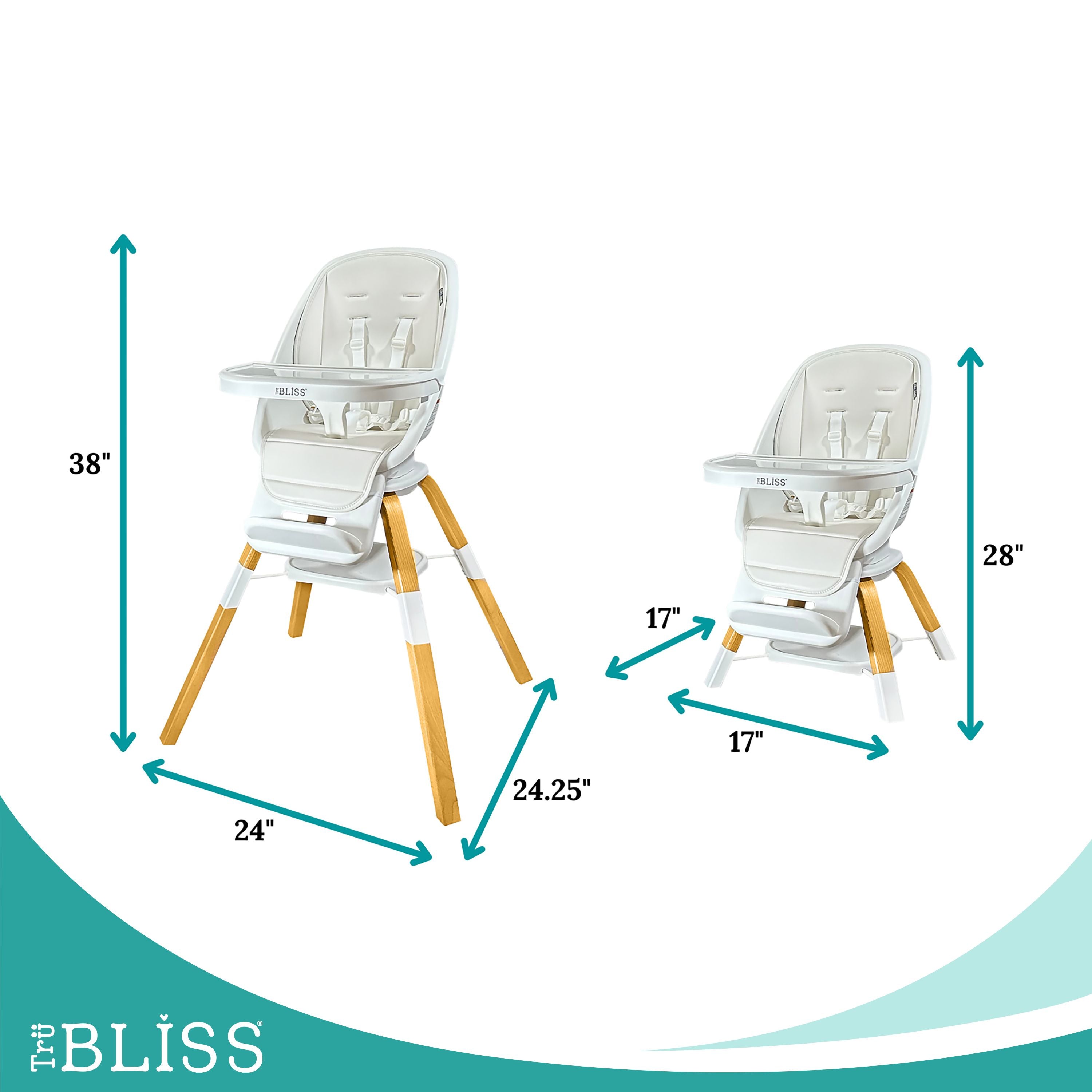 TruBliss® 2-in-1 Turn-A-Tot Highchair with 360° swivel