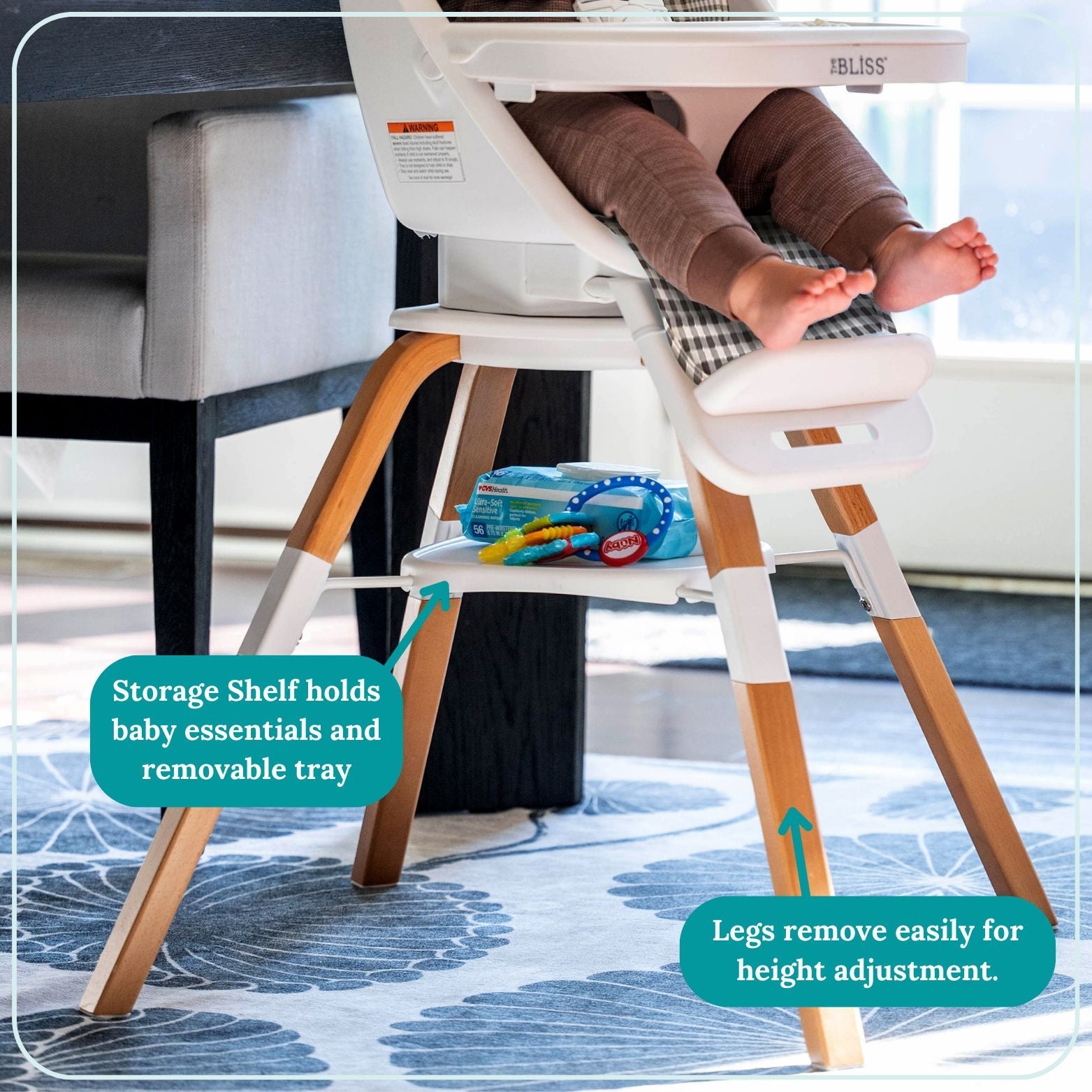 TruBliss® 2-in-1 Turn-A-Tot Highchair with 360° swivel