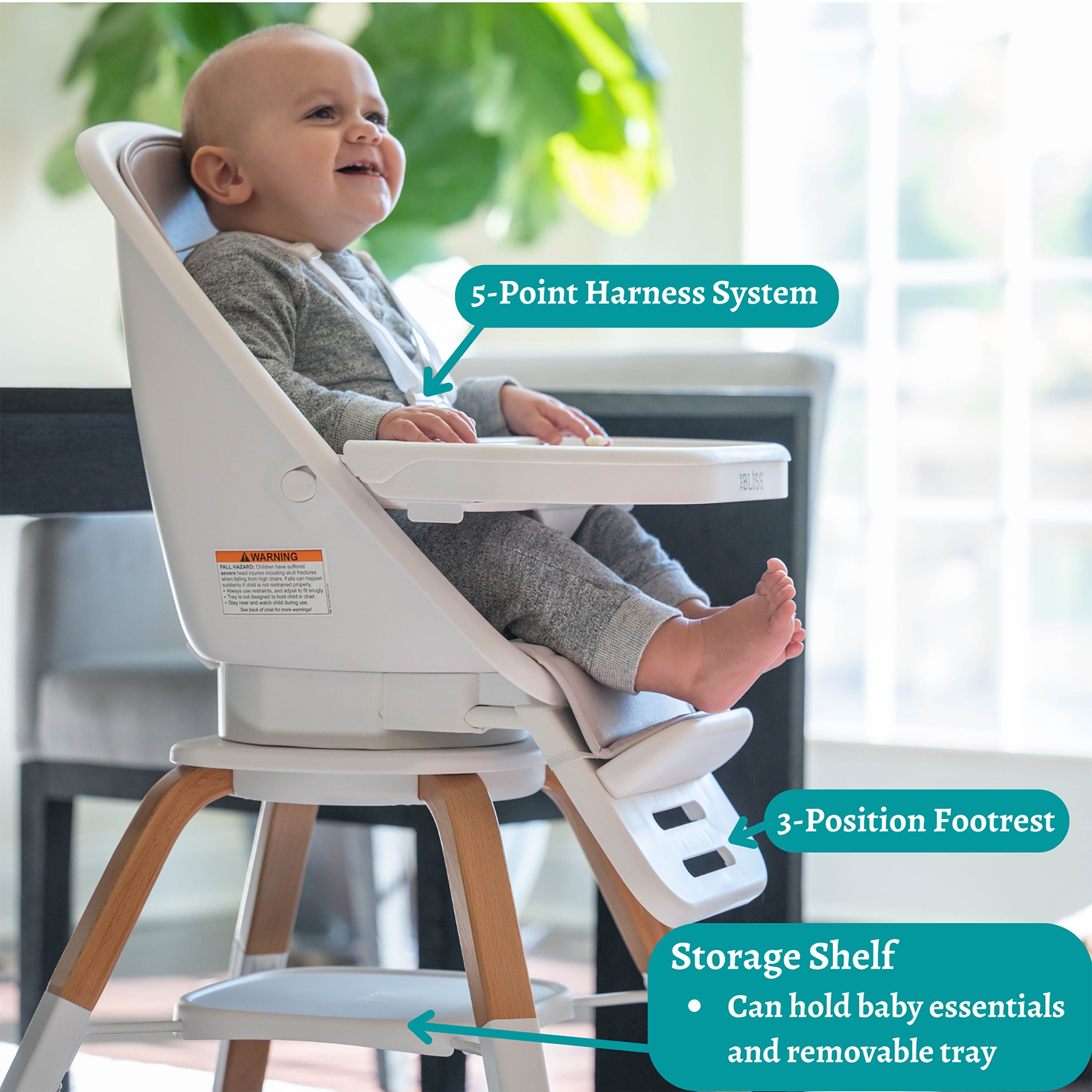 TruBliss® 2-in-1 Turn-A-Tot Highchair with 360° swivel