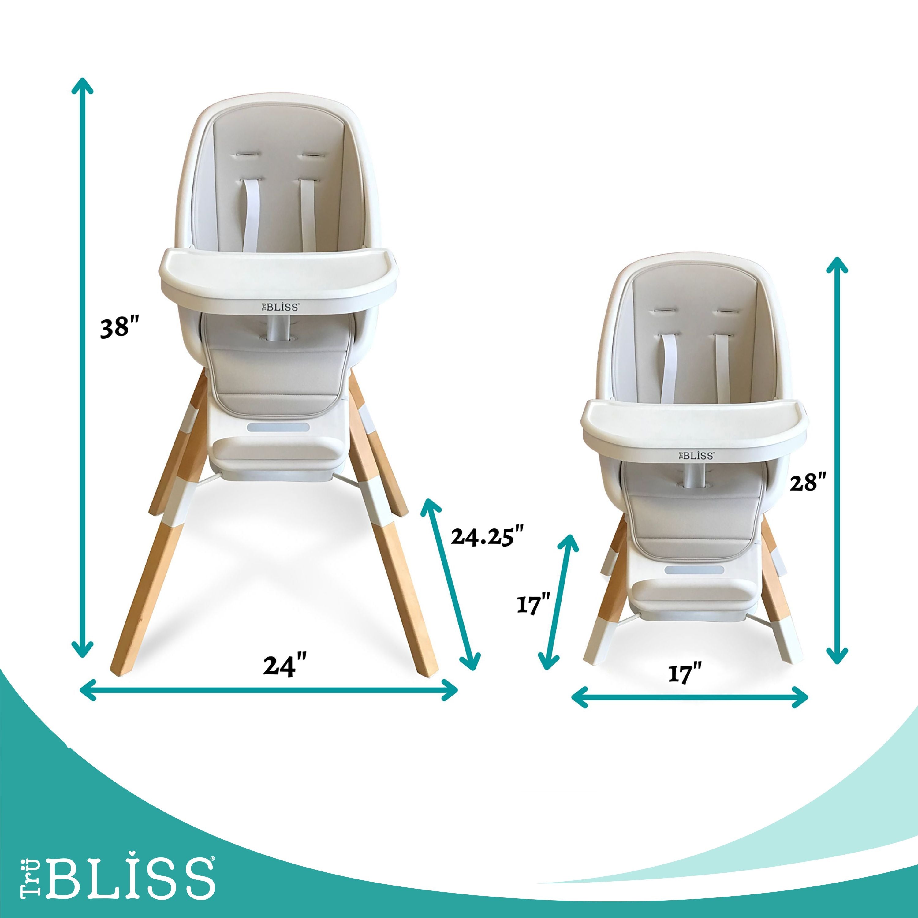TruBliss® 2-in-1 Turn-A-Tot Highchair with 360° swivel