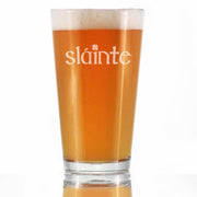 Slainte - Irish Cheers - Beer Pint Glass for St Patricks Day 16 oz
