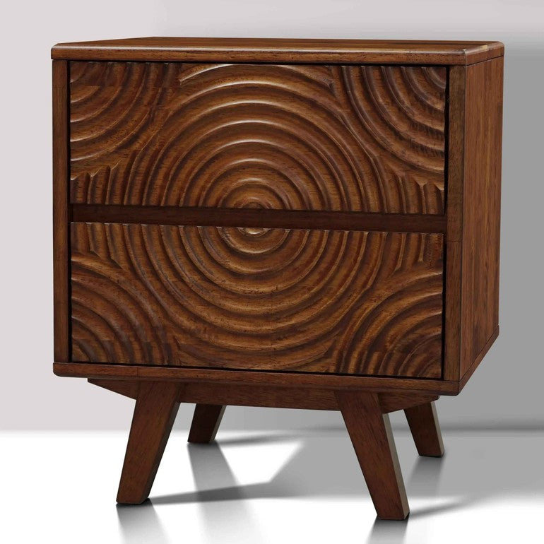 Acacia Harmony Nightstand with 2 Drawers