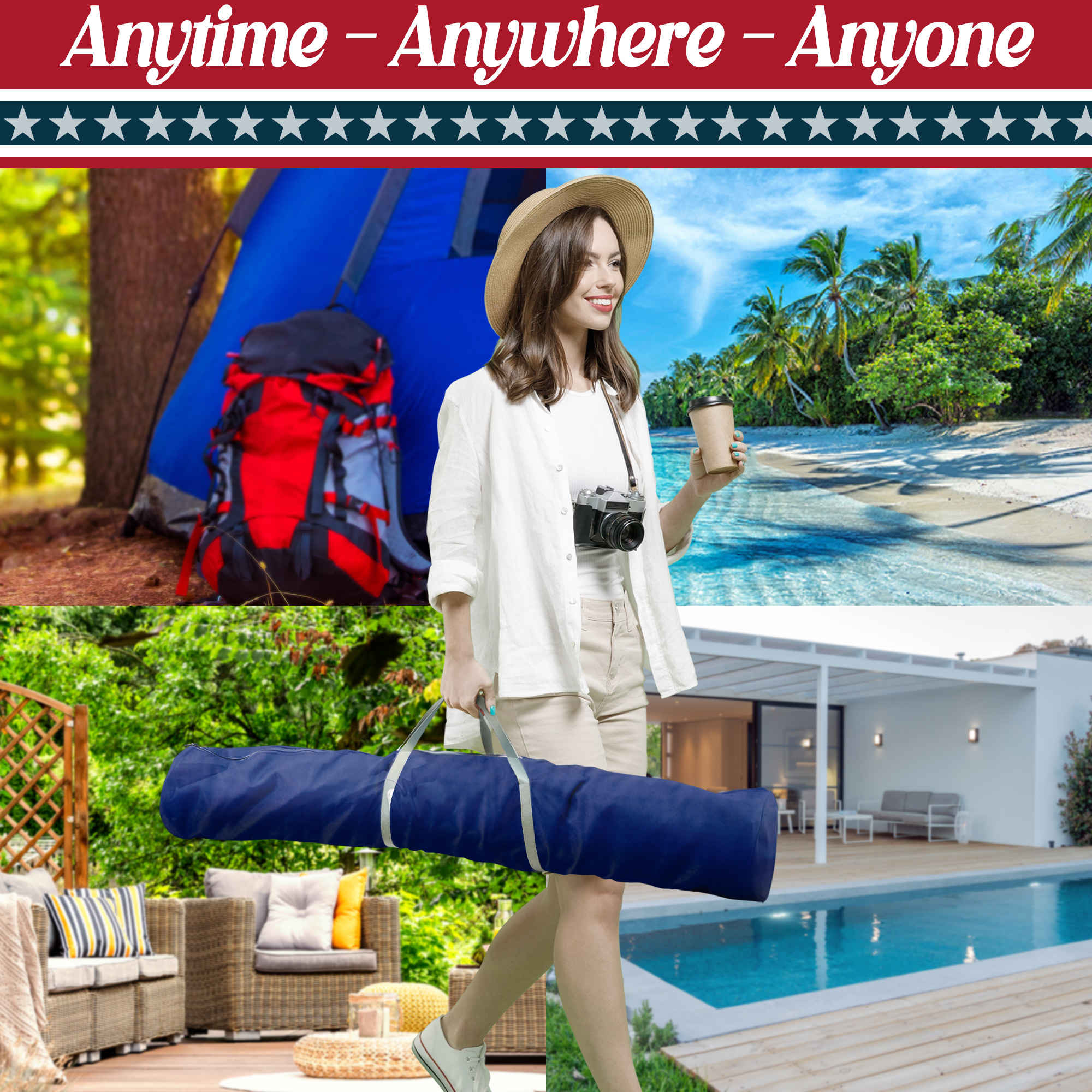 Tranquillo Uniki Canvas Hammock with Stand