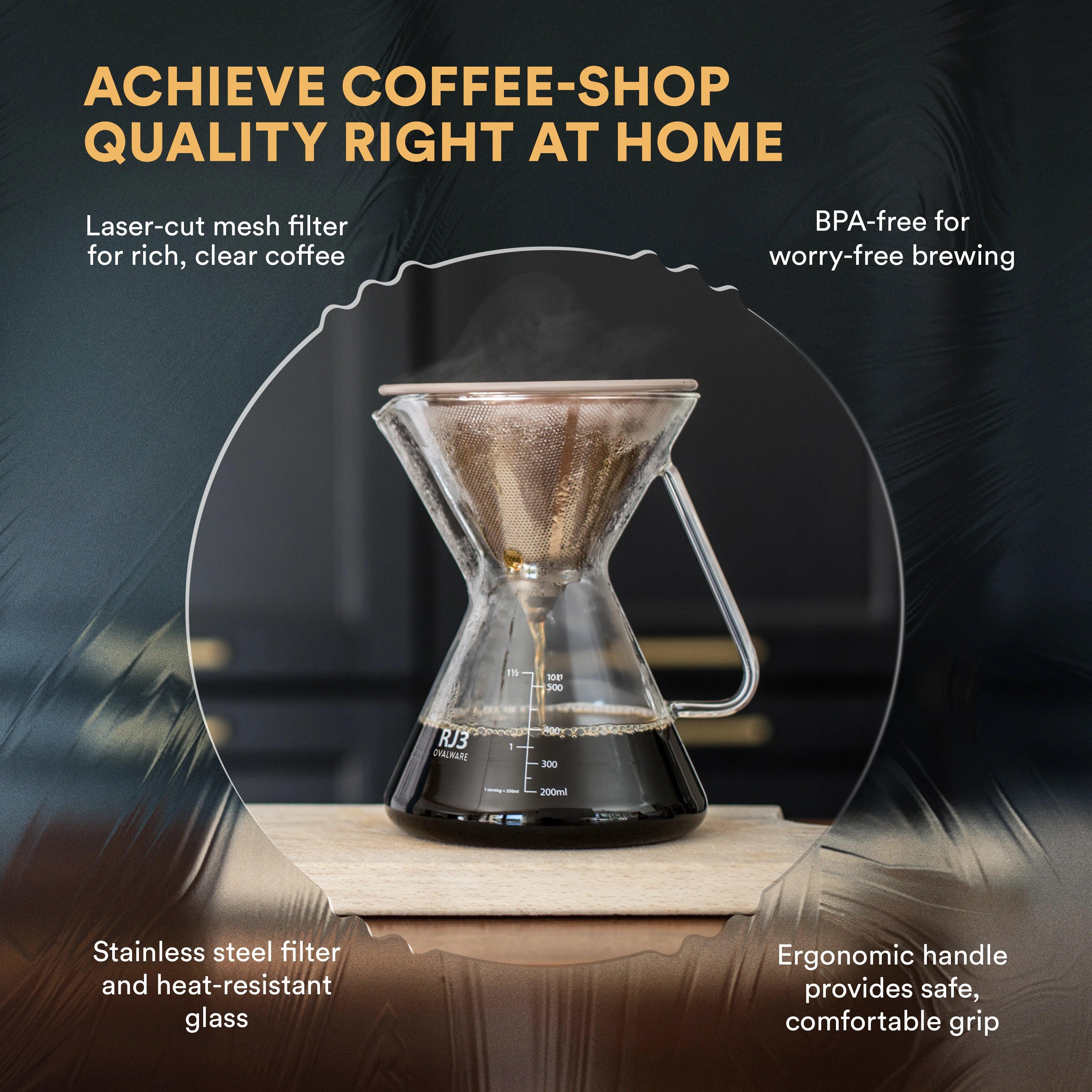 Pour Over Coffee Maker with Filter