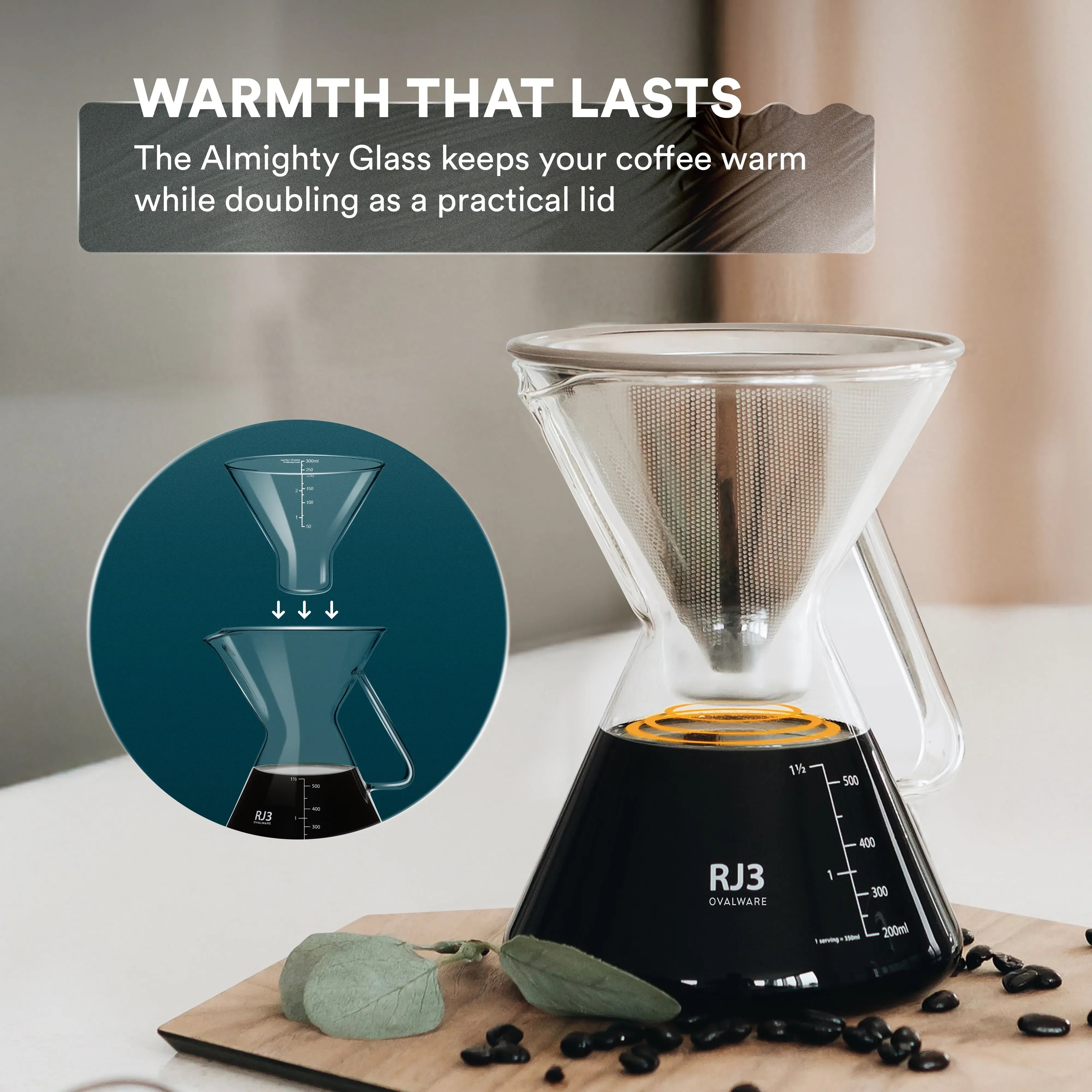 Pour Over Coffee Maker with Filter