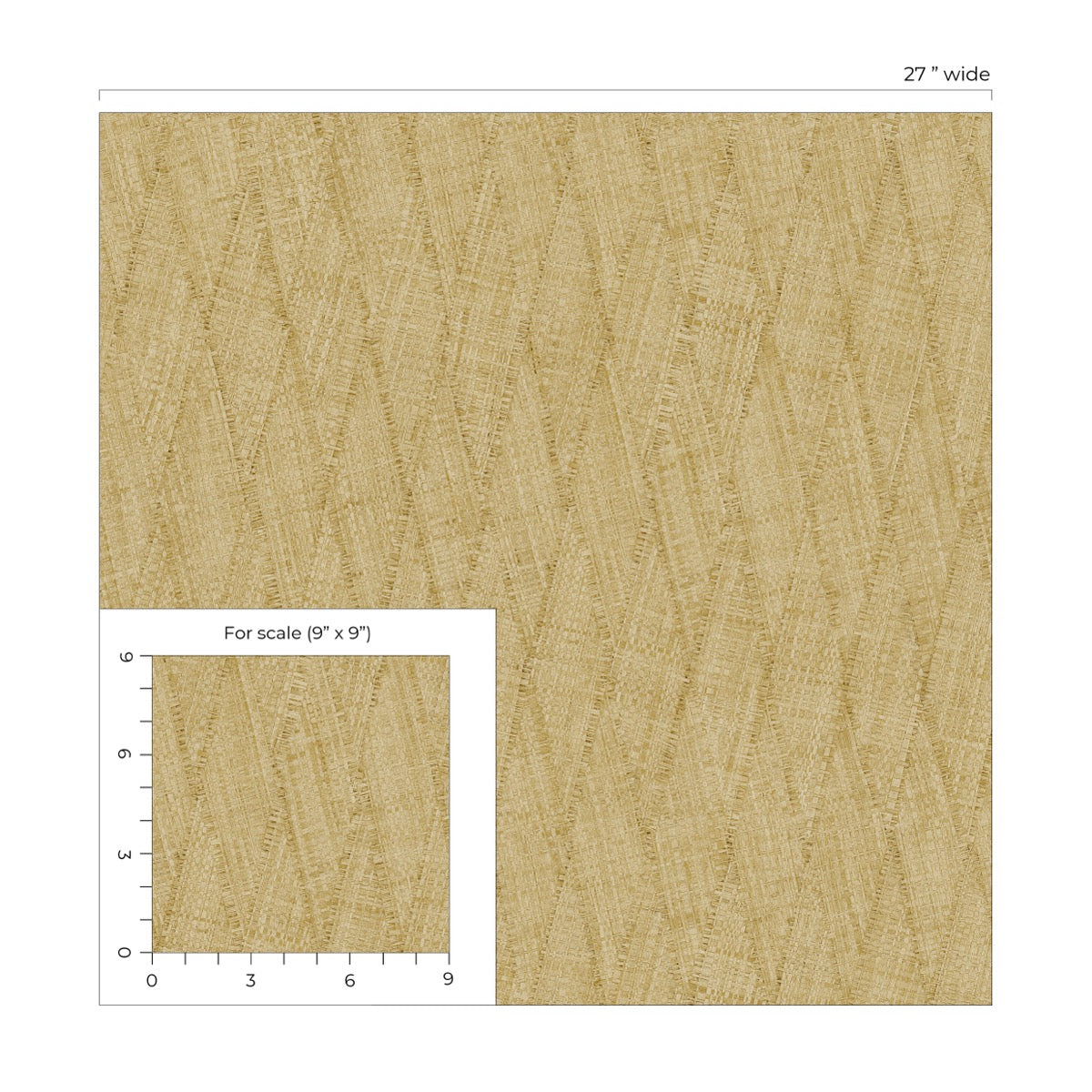 Raffia Sun Woven Embossed Vinyl Unpasted Wallpaper