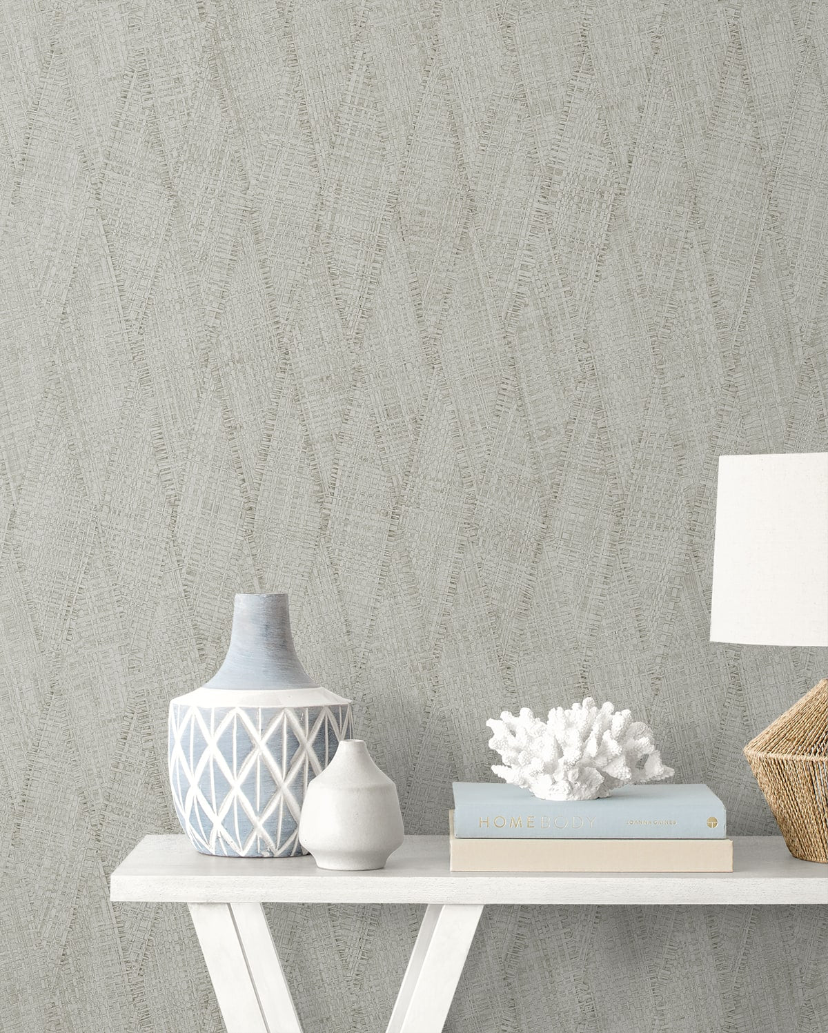 Raffia Sun Woven Embossed Vinyl Unpasted Wallpaper