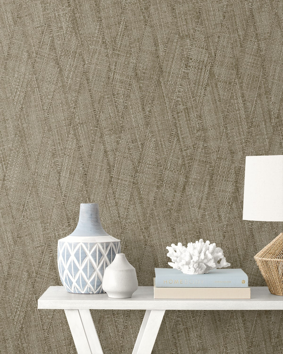Raffia Sun Woven Embossed Vinyl Unpasted Wallpaper