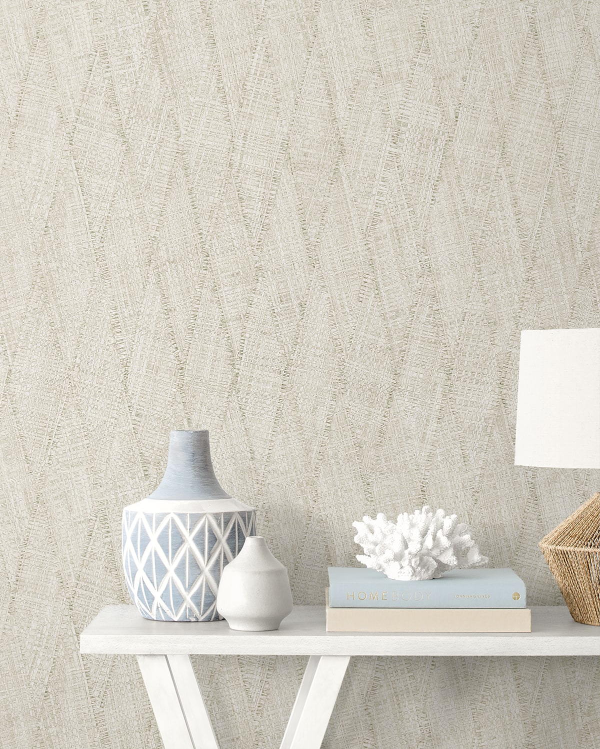 Raffia Sun Woven Embossed Vinyl Unpasted Wallpaper