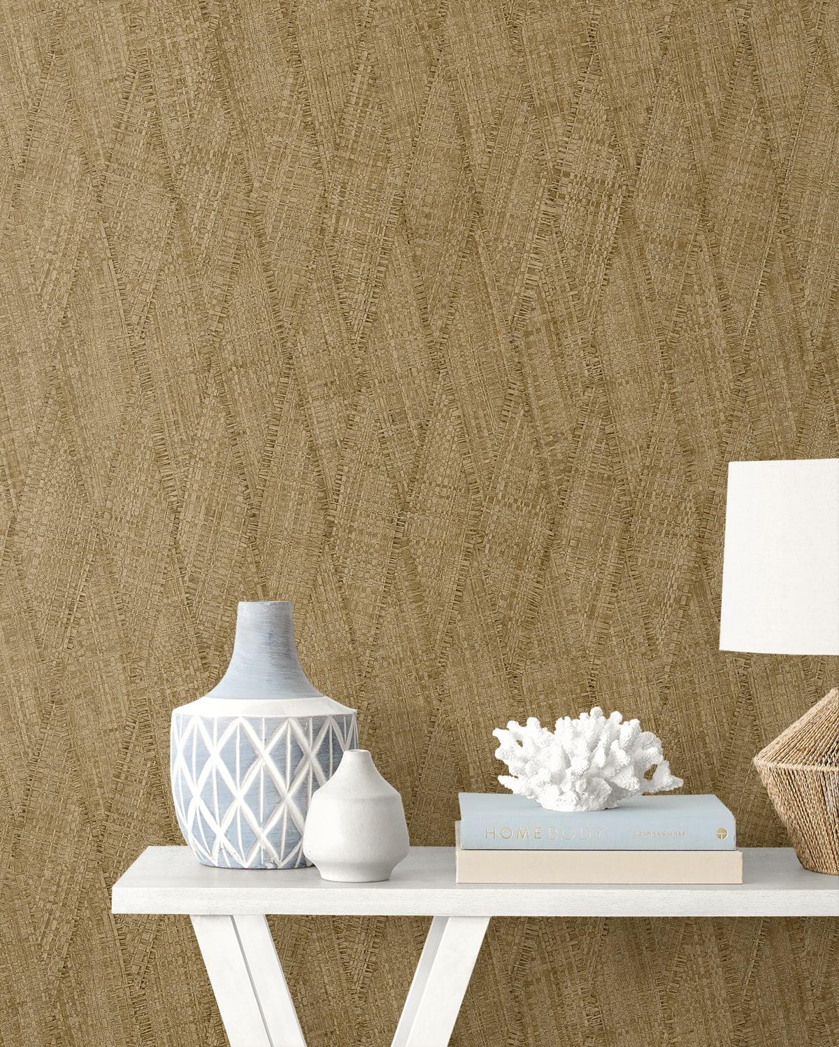 Raffia Sun Woven Embossed Vinyl Unpasted Wallpaper