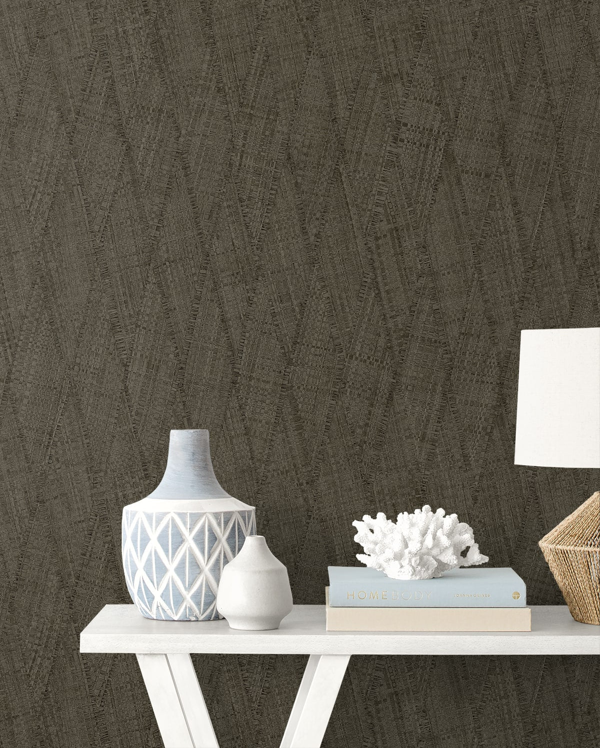 Raffia Sun Woven Embossed Vinyl Unpasted Wallpaper